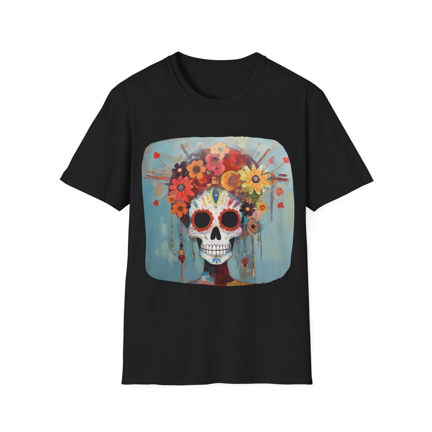 Mictecacihuatl Dia De Los Muertos Candy Skull Shirt, Teeshirt, Unisex Softstyle T-Shirt Mens Womans