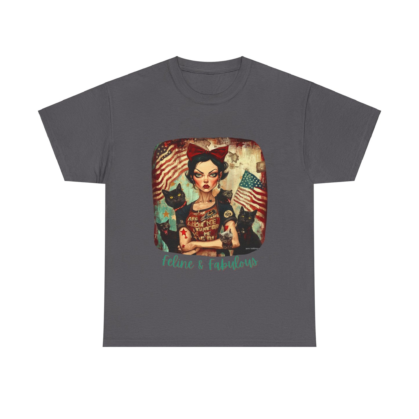 Childless Cat Lady Shirt - "Feline & Fabulous" - Say NO to Ignorance - Unisex Heavy Cotton Tee
