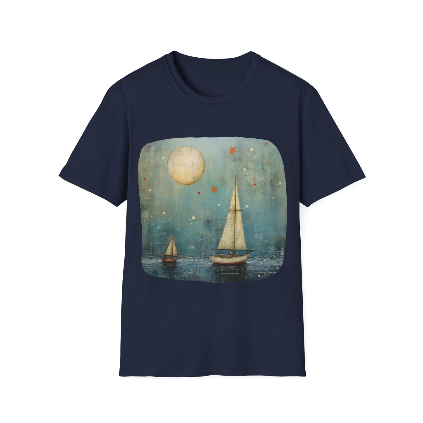 Nautical, Sailing Lover's Peaceful Seas Unisex Tee Shirt, T-Shirt Sailing Gift Softstyle T-Shirt Tee Teeshirt Nautical Florida Gift