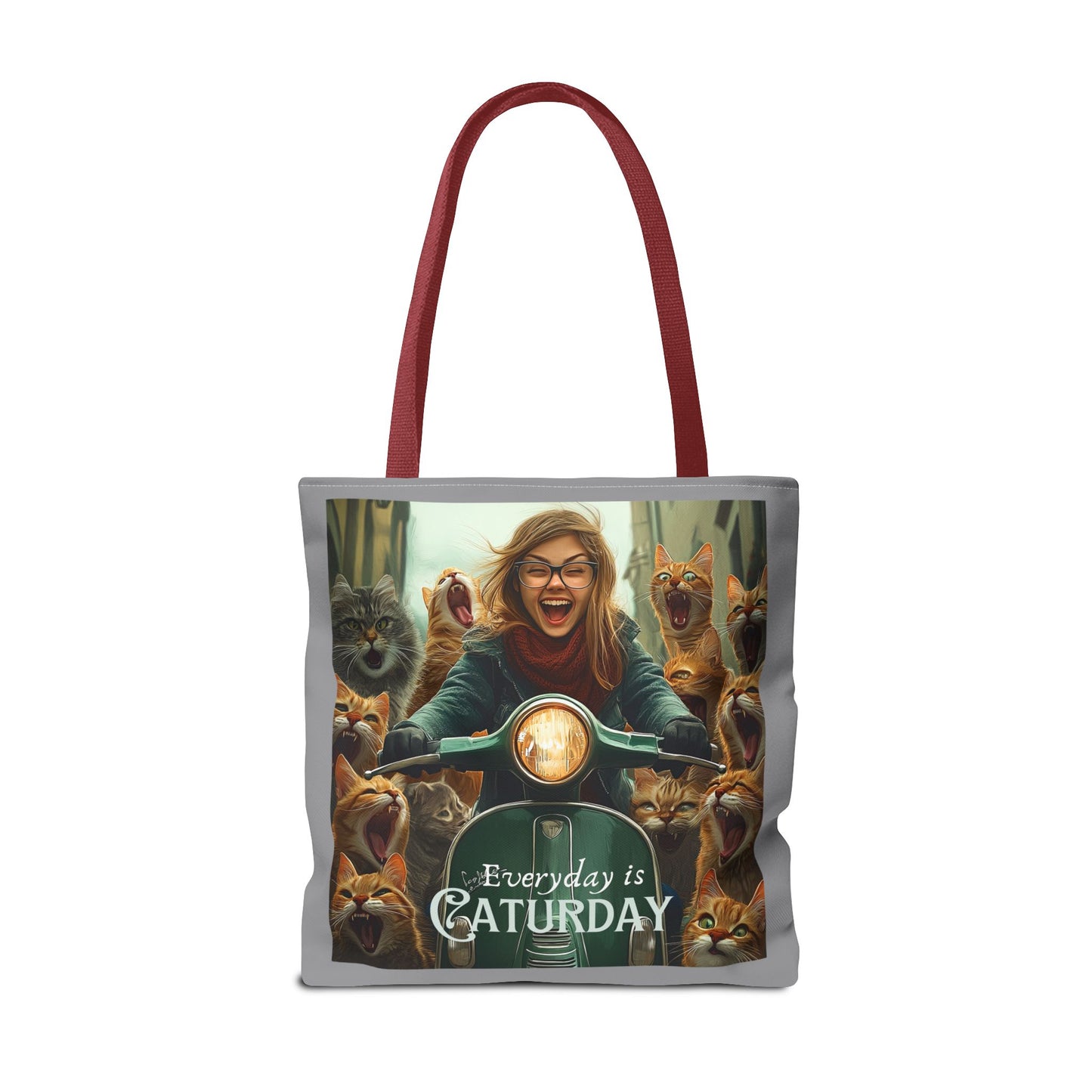 "Every Day is Caturday" Childless Cat Lady Tote Bag - Childless Cat Lady Tote Bag (AOP)