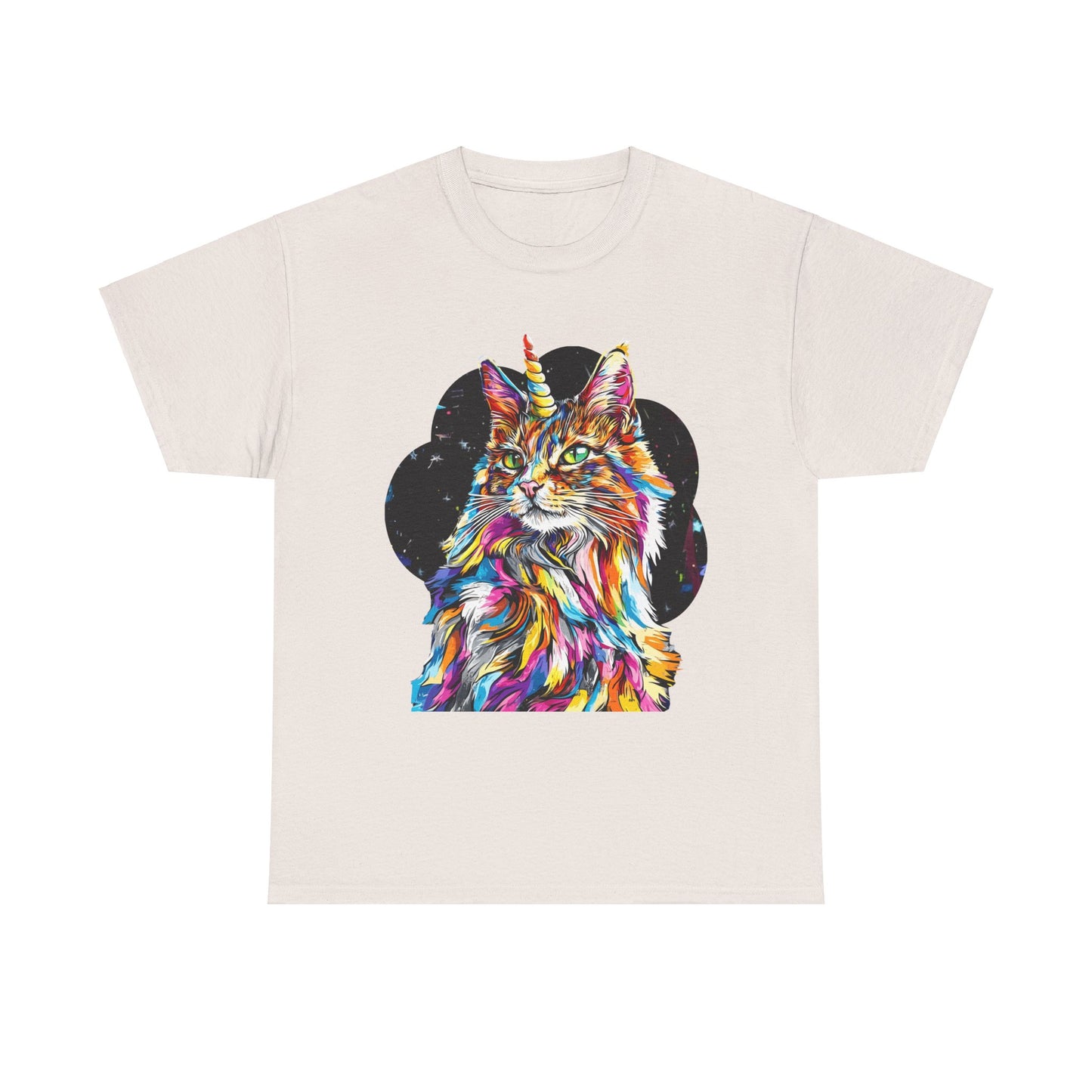 Sweet & Sassy Unicorn Cat Graphic Tee - Cat Unicorn Mythical Creature Gift Unisex Heavy Cotton Tee T-Shirt