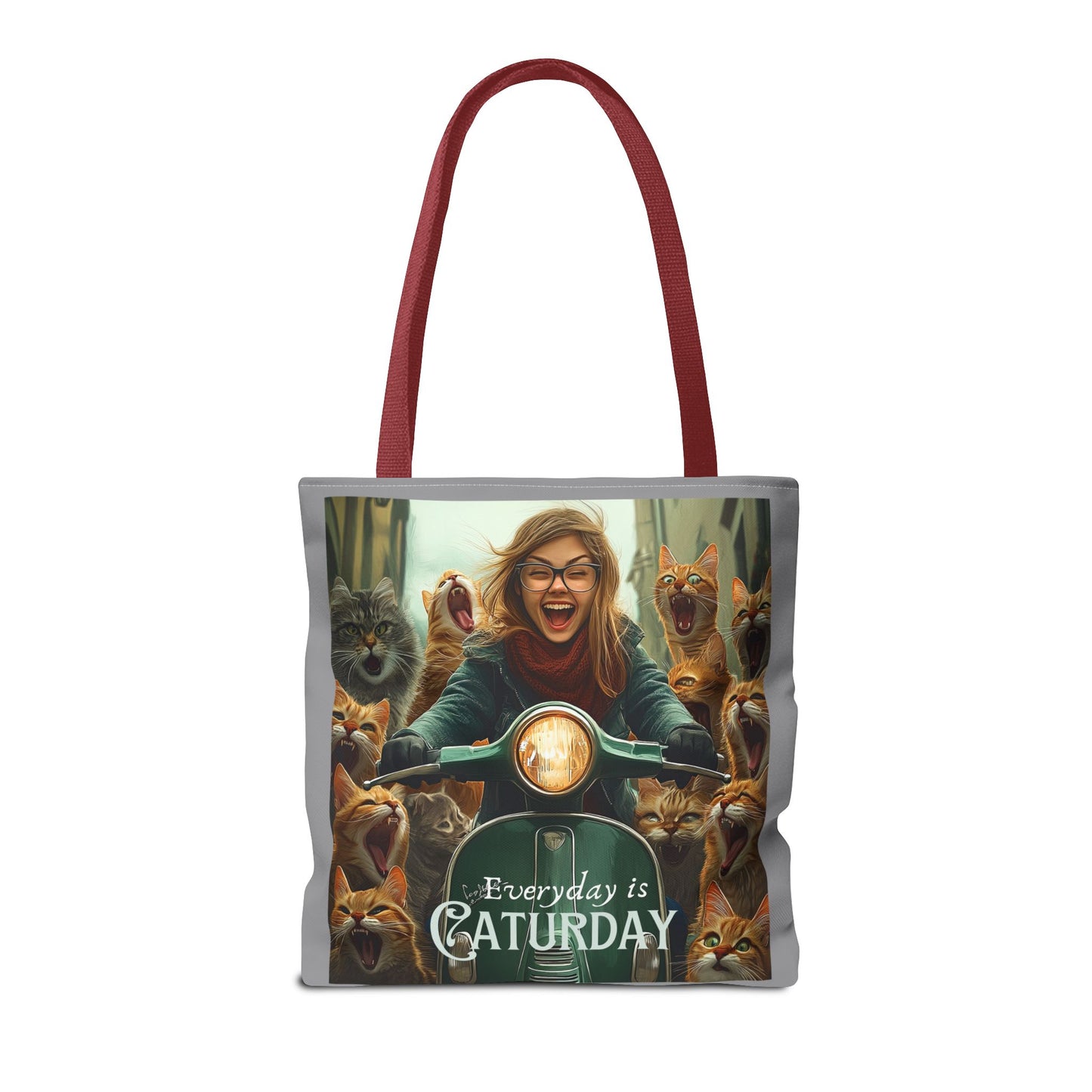 "Every Day is Caturday" Childless Cat Lady Tote Bag - Childless Cat Lady Tote Bag (AOP)