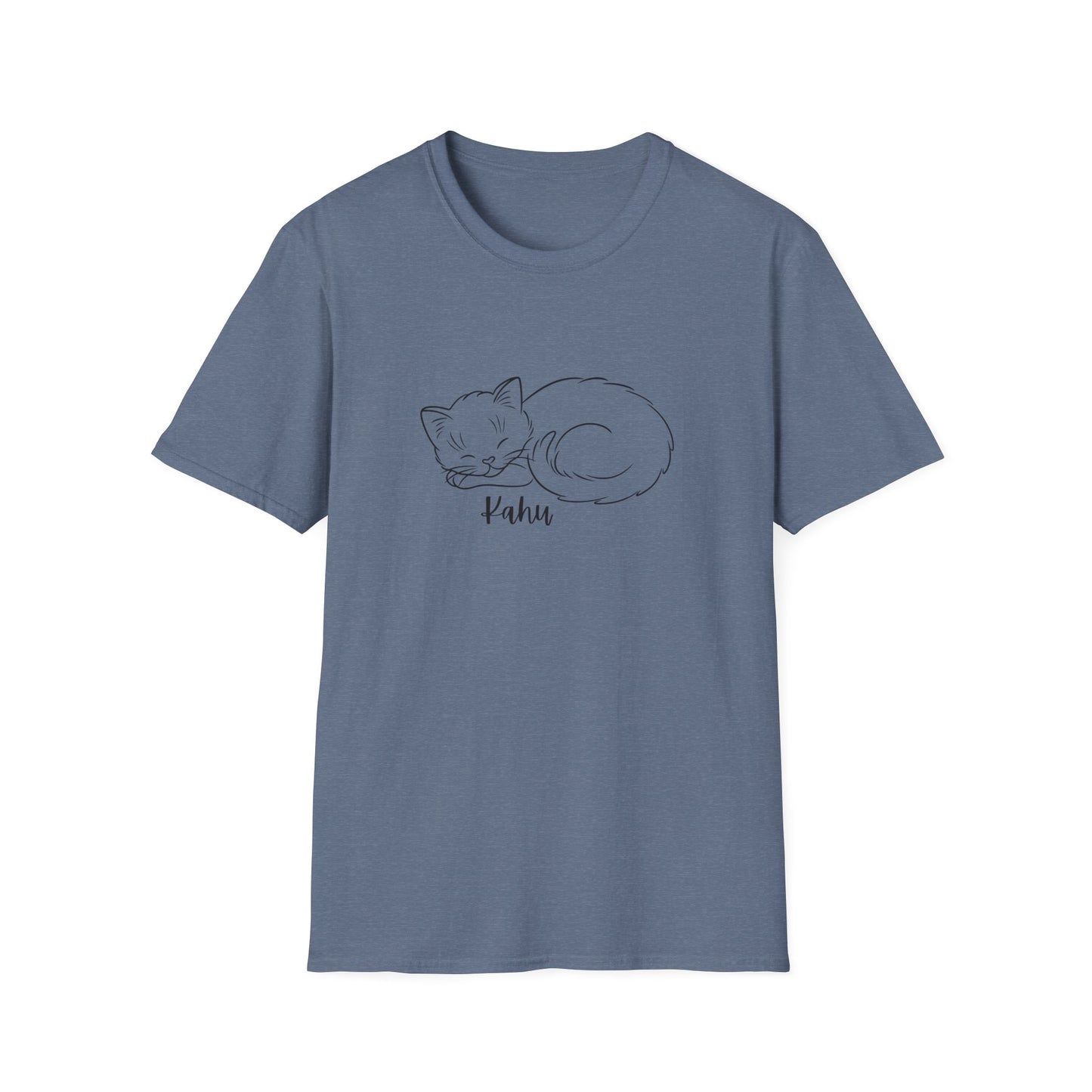 Minimalist KAHU Cat Shirt, Outline Cat Kahu Lover's Graphic Tee Graphic Unisex T- Shirt, T-Shirt Cat Lovers Gift Softstyle T-Shirt Tee Teeshirt