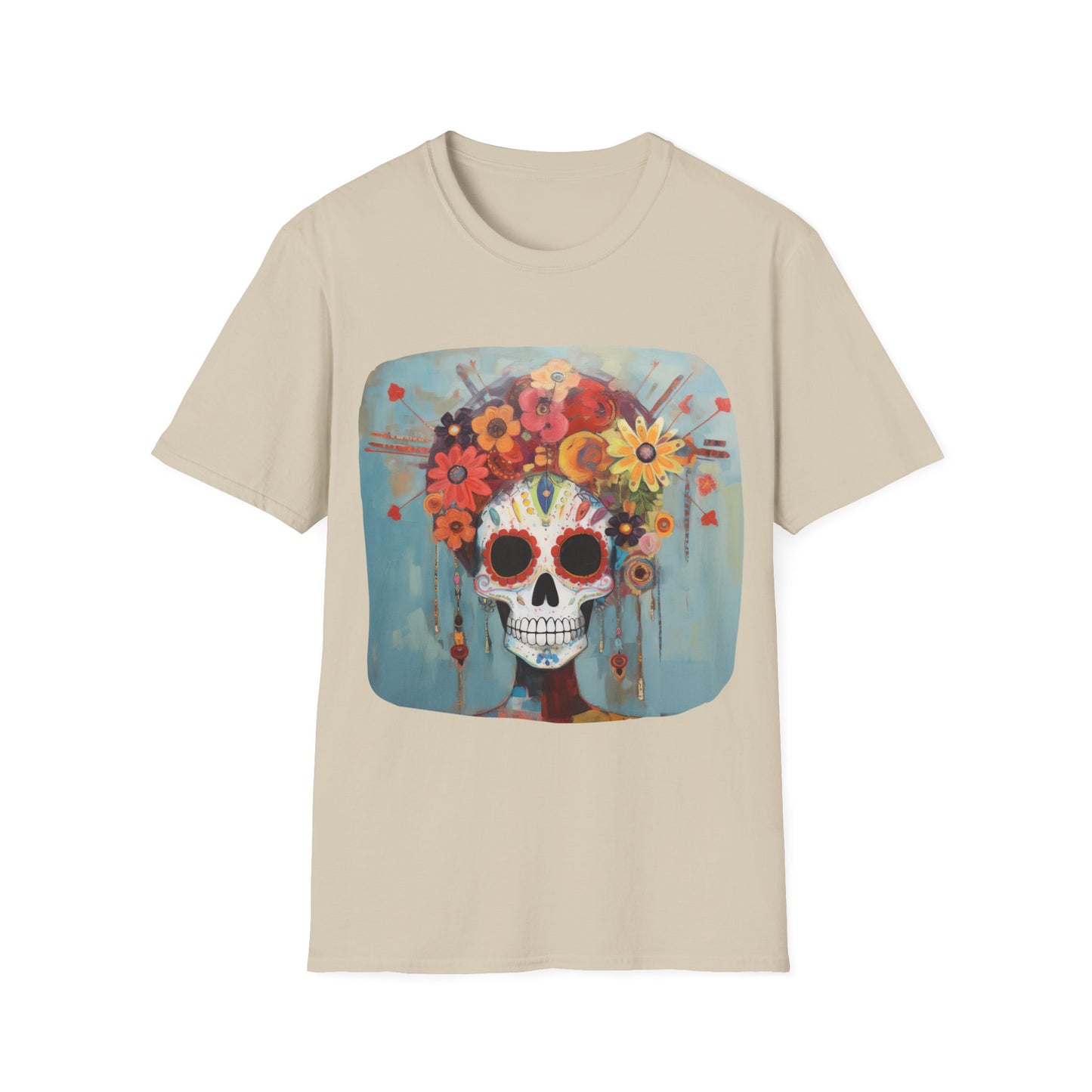 Mictecacihuatl Dia De Los Muertos Candy Skull Shirt, Teeshirt, Unisex Softstyle T-Shirt Mens Womans