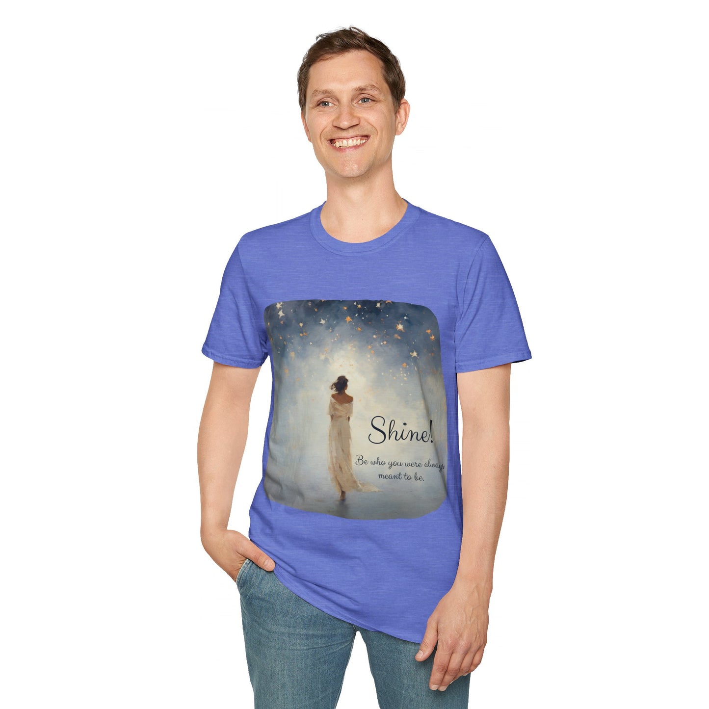 Inspirational Shine! Yoga Meditation Gift Shirt, Christmas Gift, Christmas Shirt, Unisex Shirt, Softstyle T-Shirt Tee Teeshirt
