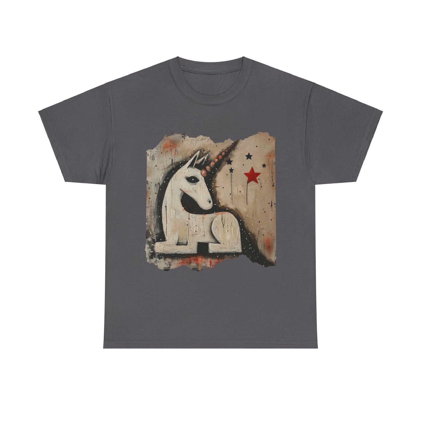 Goth Punk Streetwear Unicorn Graphic T Tee - Unicorn Lovers Unisex Heavy Cotton Tee T-Shirt