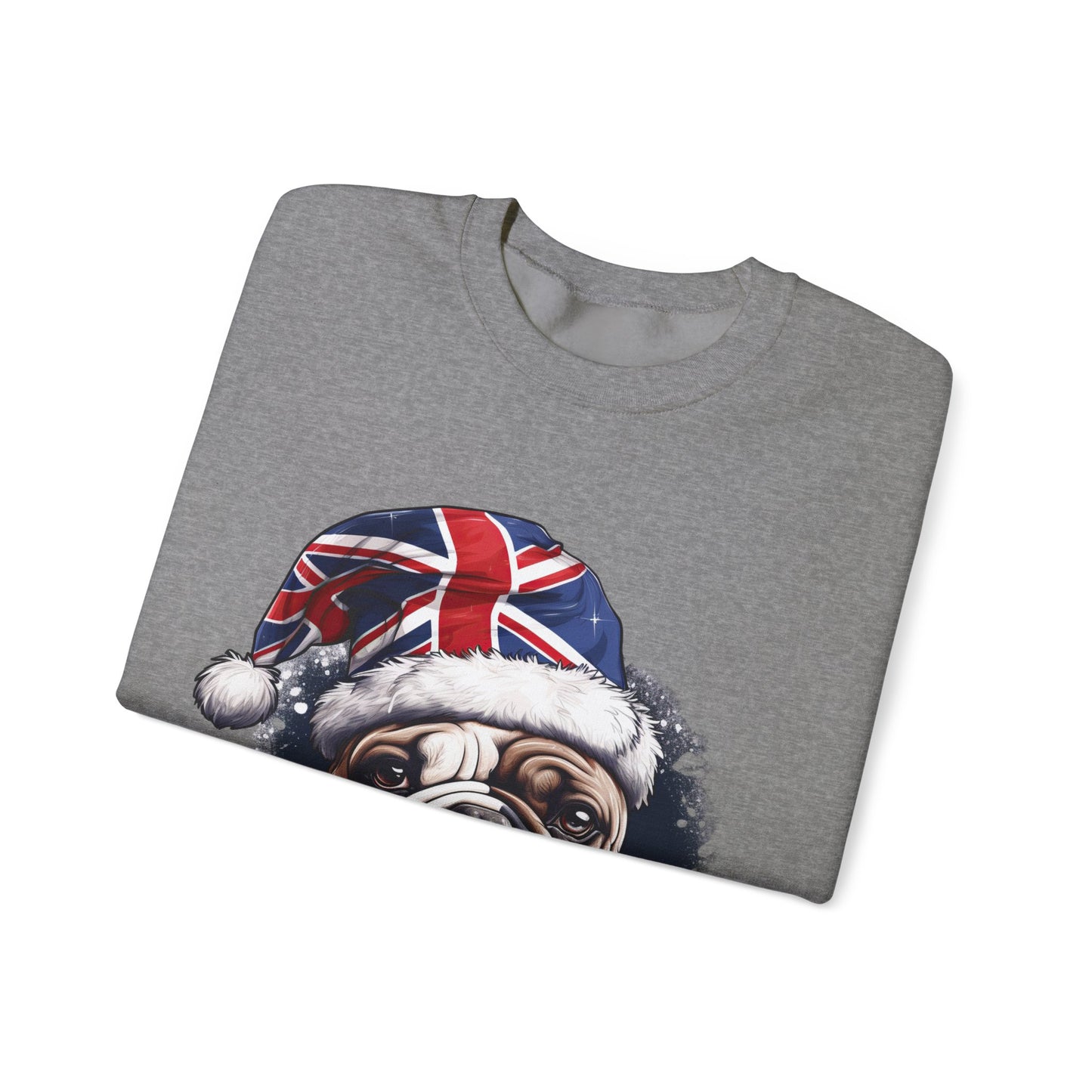 Happy Boxing Day - British English Bulldog - Happy Boxing Day- Christmas Unisex Long Sleeve Jersey Cotton Shirt Mens Womens Sweatshirt Sweat Shirt