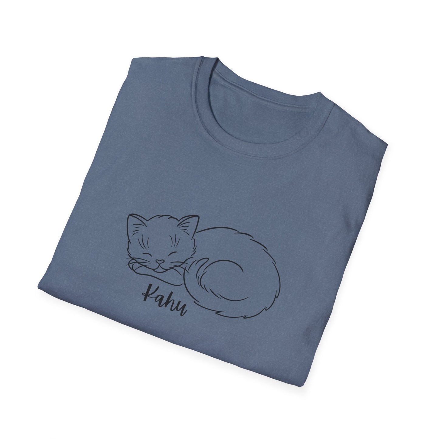Minimalist KAHU Cat Shirt, Outline Cat Kahu Lover's Graphic Tee Graphic Unisex T- Shirt, T-Shirt Cat Lovers Gift Softstyle T-Shirt Tee Teeshirt