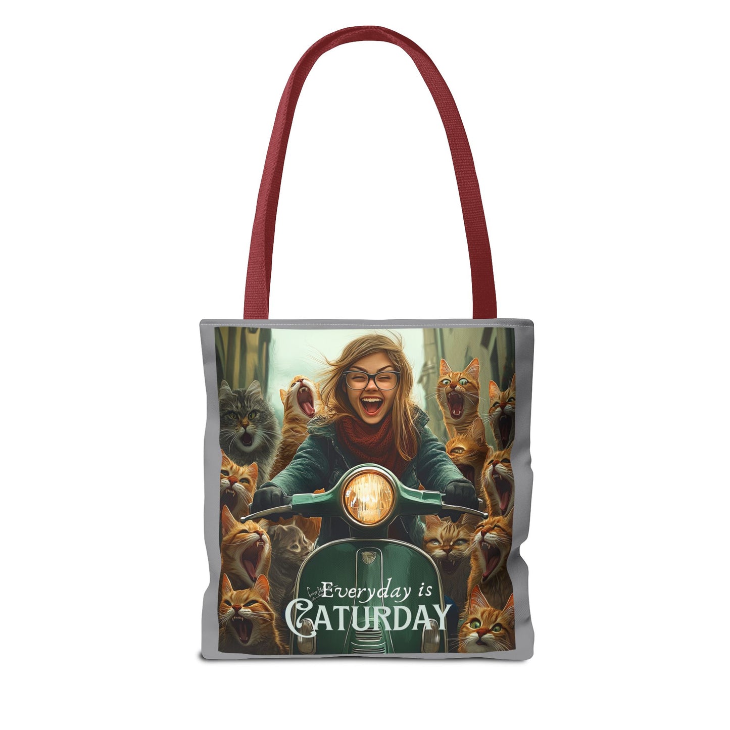 "Every Day is Caturday" Childless Cat Lady Tote Bag - Childless Cat Lady Tote Bag (AOP)
