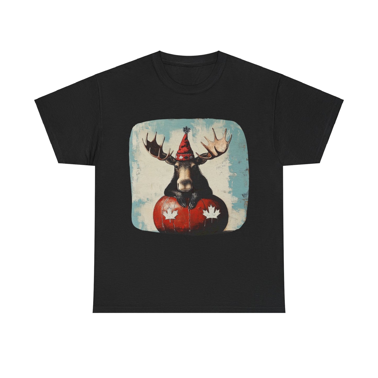 Maple Leaf Moose - Yukon, BC Canadian Moose - Moose Lover Unisex Heavy Cotton Tee T-Shirt