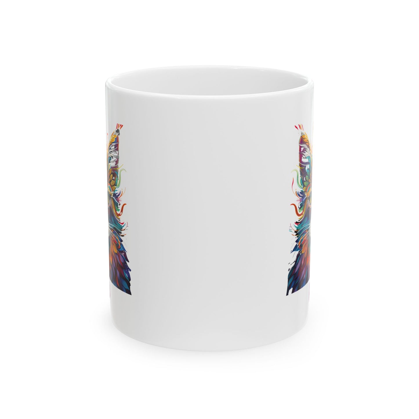 Kahu Cat Mug- More than a Pet Owner - a Kahu- Printed Art, Christmas Gift Ceramic Mug 11oz Colorful, Bright and Cheery