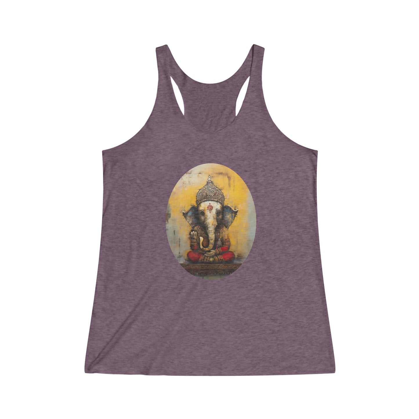 Ganesha, Ganesh, Remover of Obstacles, Women's Yoga Athletic Racerback Tank Top Shirt
