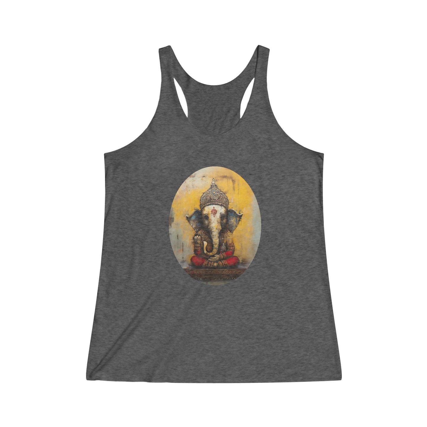 Ganesha, Ganesh, Remover of Obstacles, Women's Yoga Athletic Racerback Tank Top Shirt