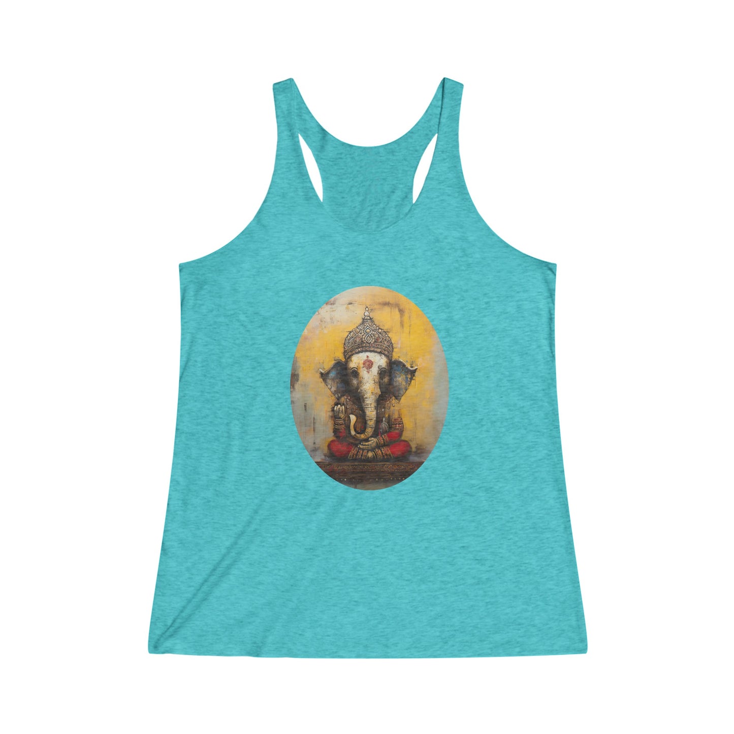 Ganesha, Ganesh, Remover of Obstacles, Women's Yoga Athletic Racerback Tank Top Shirt