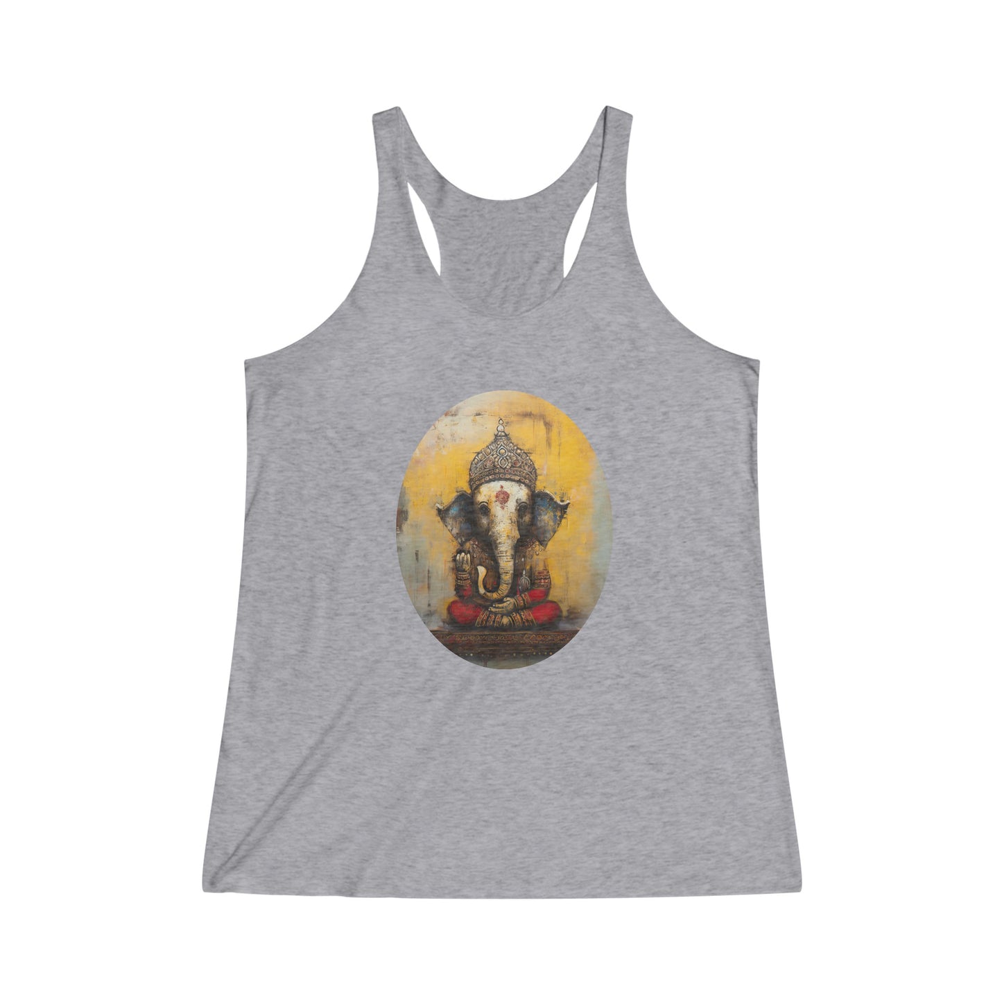 Ganesha, Ganesh, Remover of Obstacles, Women's Yoga Athletic Racerback Tank Top Shirt