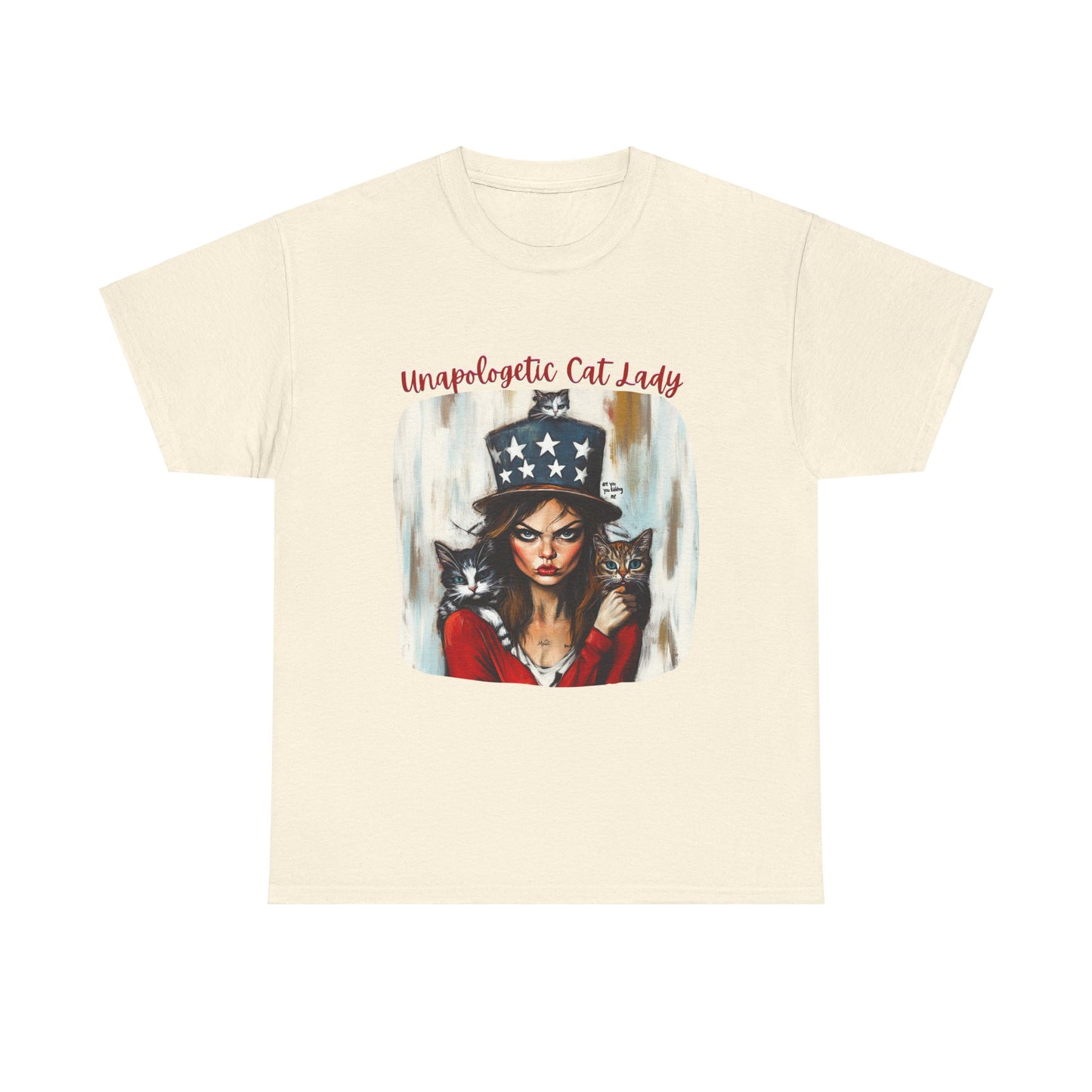 Childless Cat Lady Shirt - "Unapologetic Cat Lady" - , Say NO to Ignorance - Unisex Heavy Cotton Tee