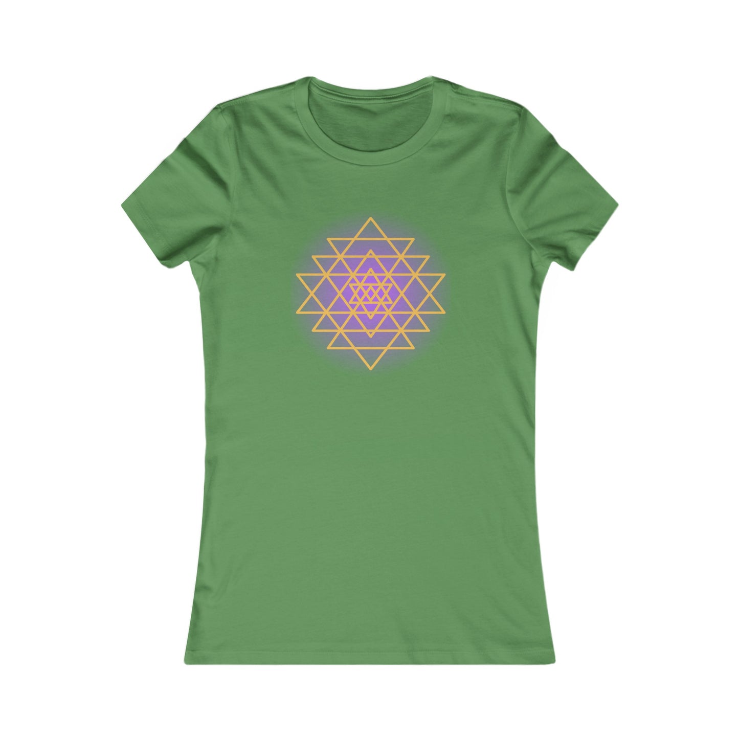 Sacred Geometry Sri Yantra -Purple Glow - Shree Yantra, Shri Chakra, Nava Chakra Shirt, Yoga Tees, Yoga Graphic T-shirt, Ladies Cut Graphic Tees