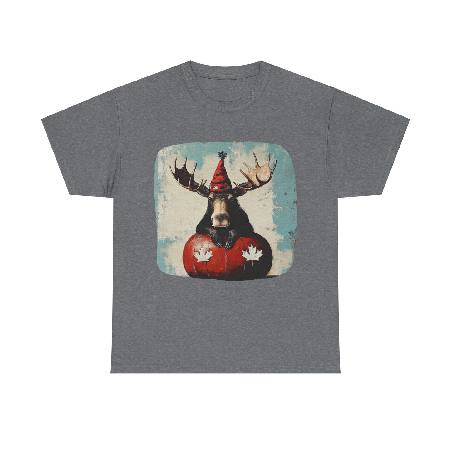 Maple Leaf Moose - Yukon, BC Canadian Moose - Moose Lover Unisex Heavy Cotton Tee T-Shirt
