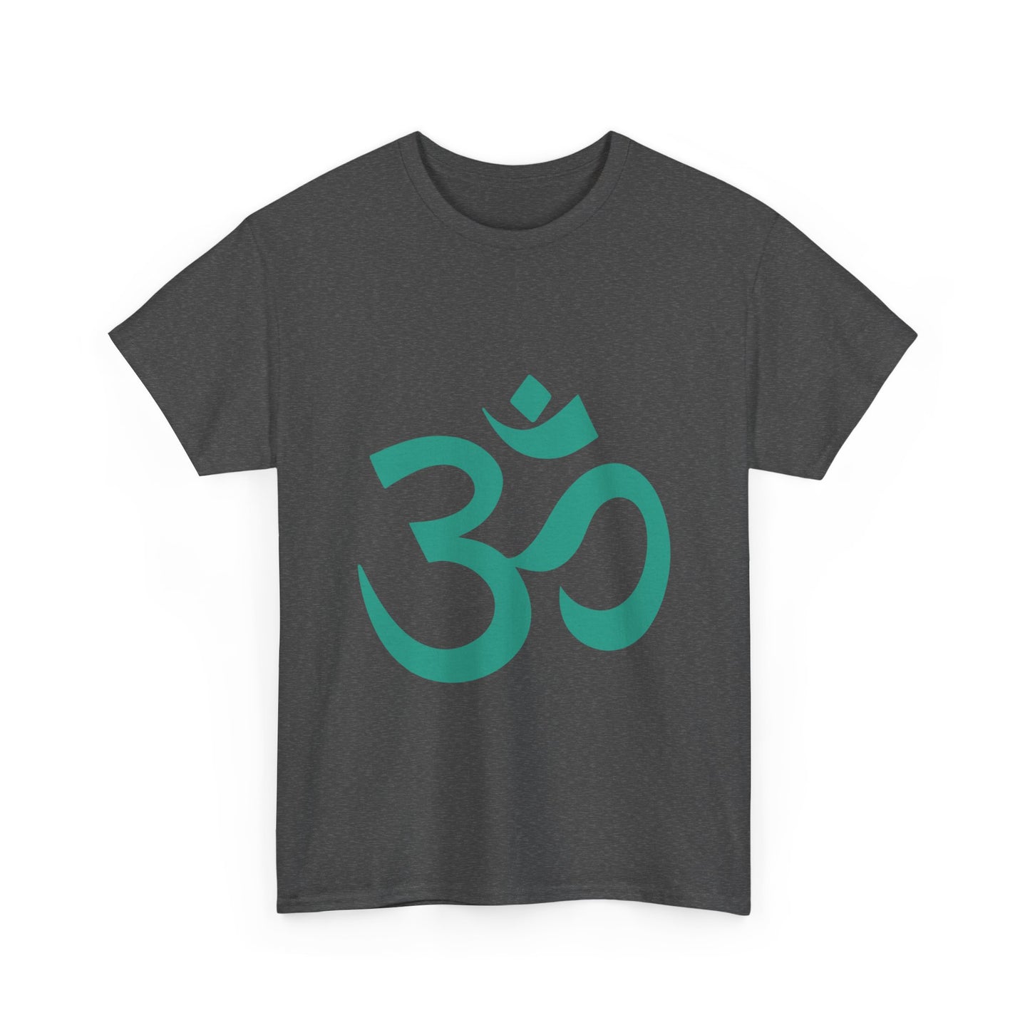 Teal, Turquoise Ohm, OM Tee shirt, Graphic Tees, Yoga Wear, Zen, Spiritual, Meditation Gifts Unisex Heavy Cotton Graphic Tee T-Shirt