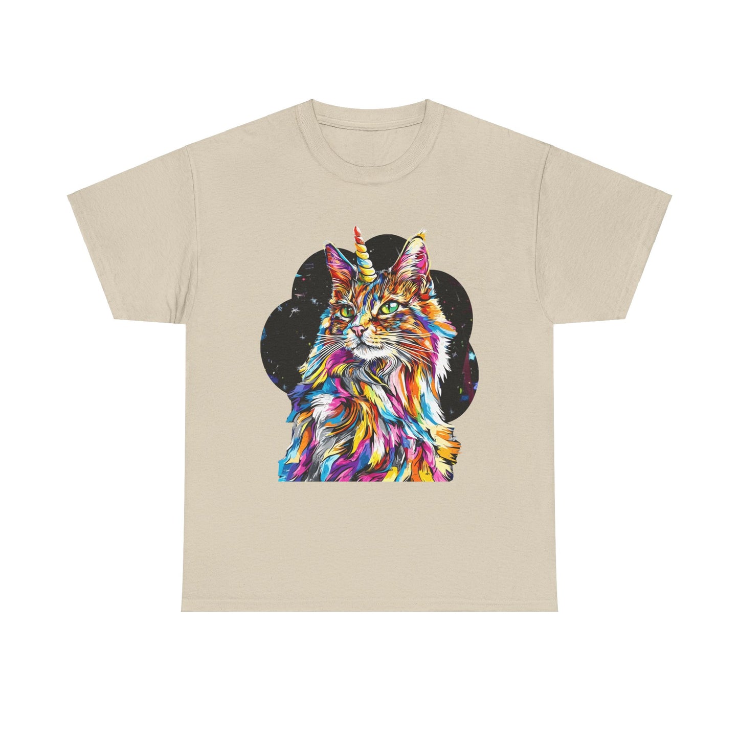 Sweet & Sassy Unicorn Cat Graphic Tee - Cat Unicorn Mythical Creature Gift Unisex Heavy Cotton Tee T-Shirt