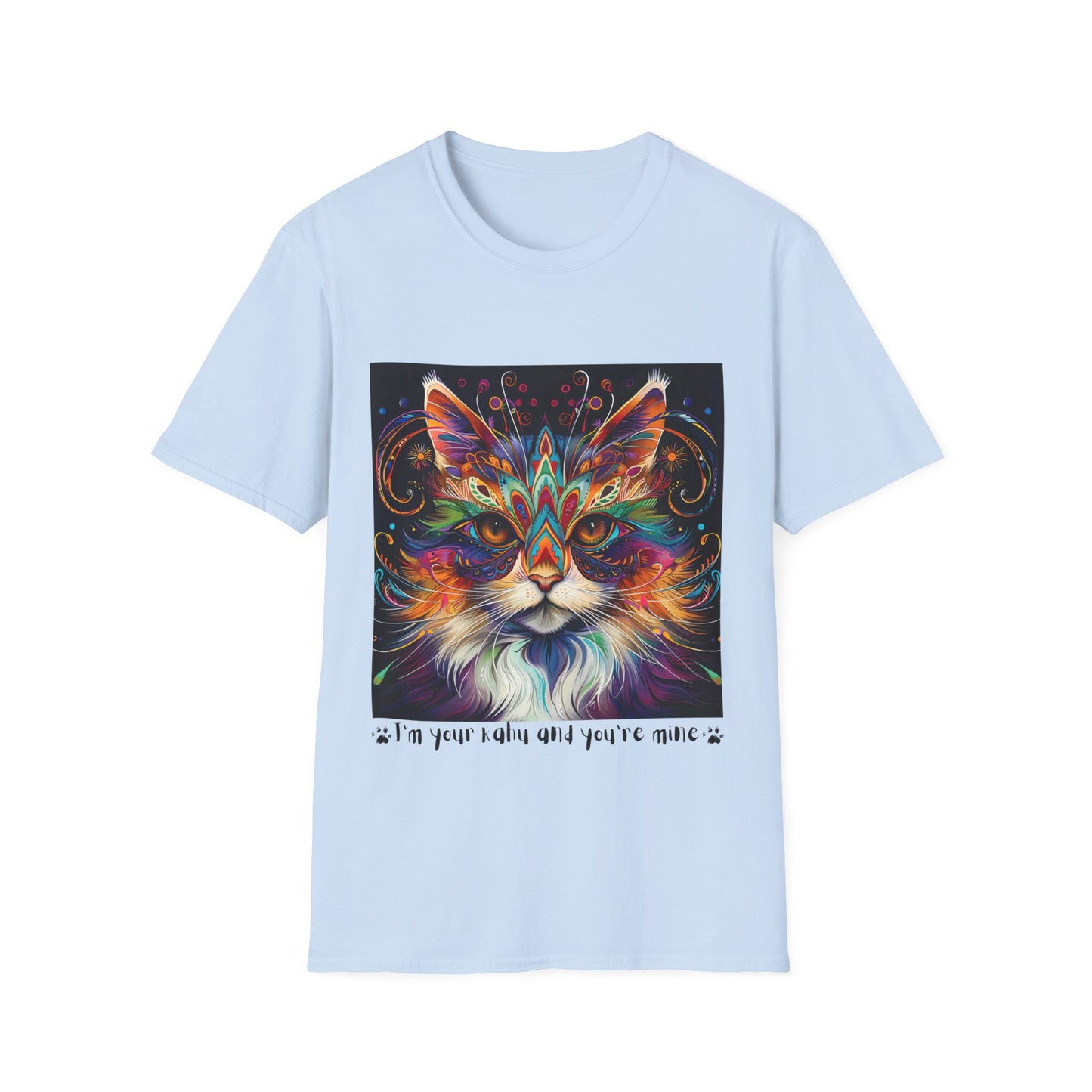 KAHU Cat Shirt, "I'm your Kahu and you're mine" Kahu, Cat Lover's Graphic Tee Graphic Unisex T- Shirt, T-Shirt Cat Lovers Gift Softstyle T-Shirt Tee Teeshirt Stylized Cat