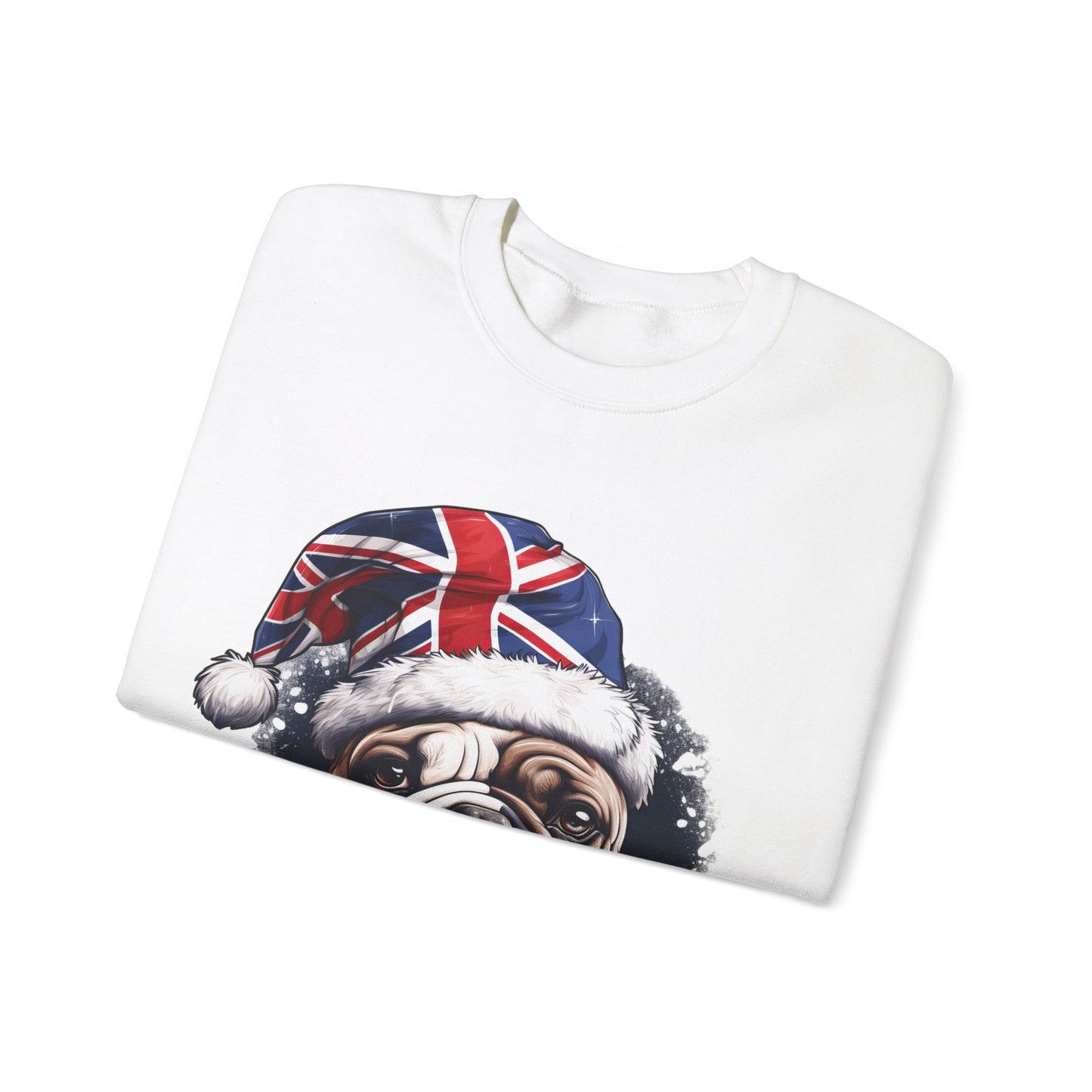 Happy Boxing Day - British English Bulldog - Happy Boxing Day- Christmas Unisex Long Sleeve Jersey Cotton Shirt Mens Womens Sweatshirt Sweat Shirt