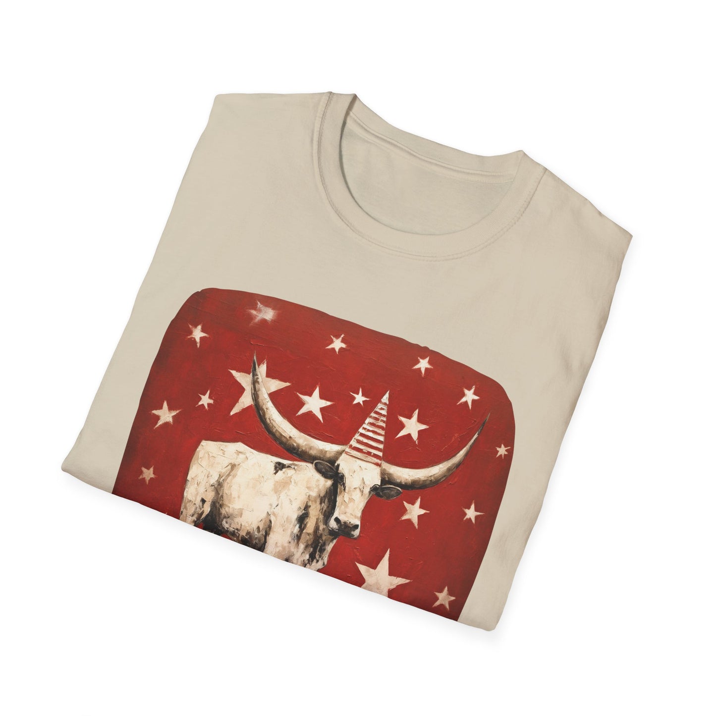 "Y'all Have a Merry Christmas" Southern Christmas Greeting, Longhorn Cattle Rodeo Shirt, Longhorn Cattle Texas Oklahoma Gift Unisex Tee Shirt, T-Shirt Graphic Tee T-Shirt