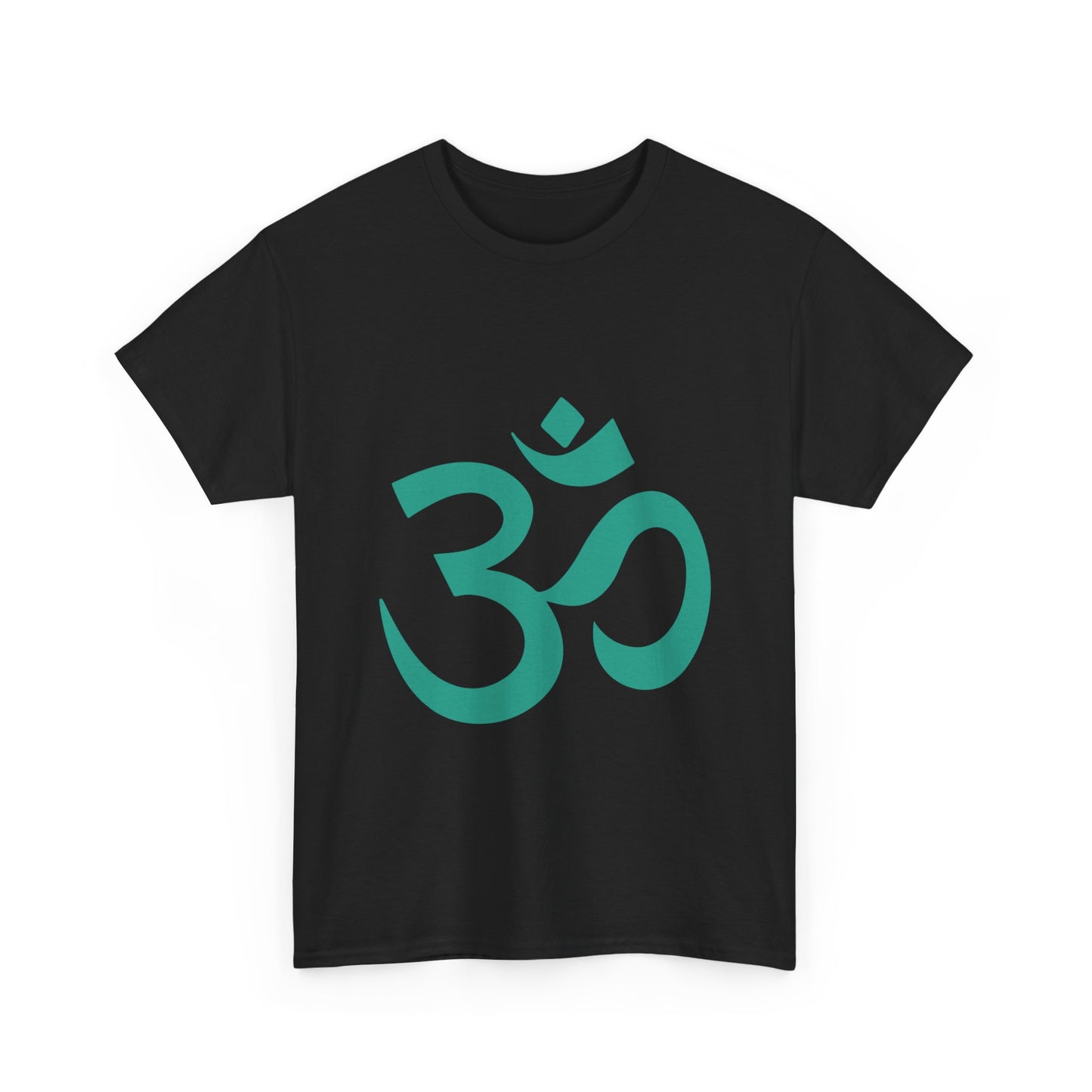 Teal, Turquoise Ohm, OM Tee shirt, Graphic Tees, Yoga Wear, Zen, Spiritual, Meditation Gifts Unisex Heavy Cotton Graphic Tee T-Shirt