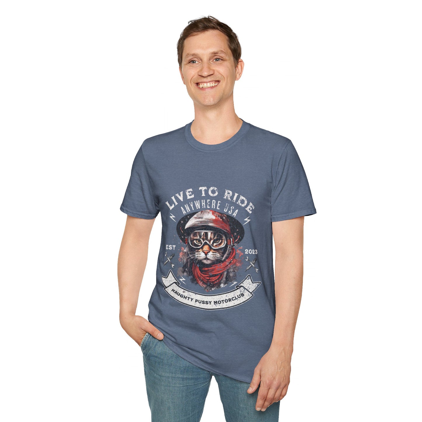 Motorcycle Biker, Cat Lovers, Cats on Motorcycles T-shirt, Teeshirt Tee shirt, Cats and Bikers- Multiple colors Ladies Women's