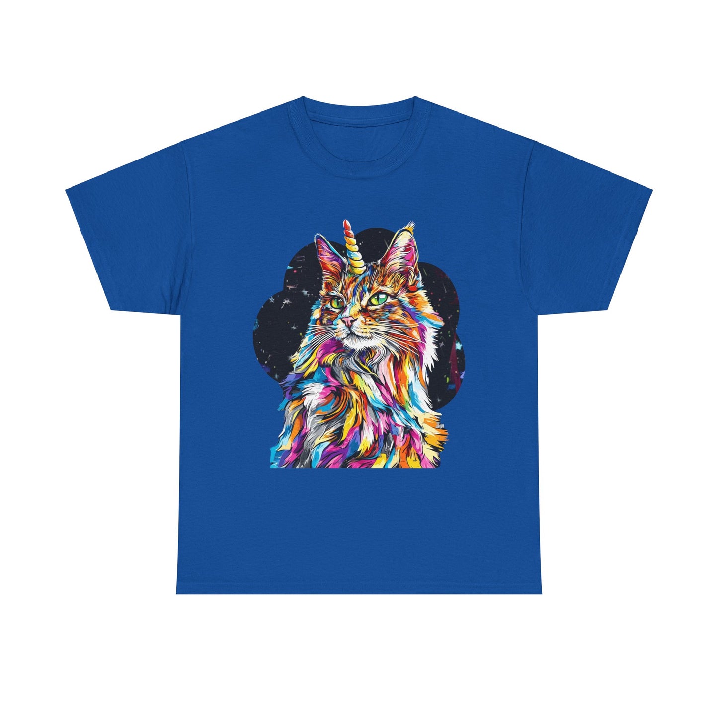 Sweet & Sassy Unicorn Cat Graphic Tee - Cat Unicorn Mythical Creature Gift Unisex Heavy Cotton Tee T-Shirt
