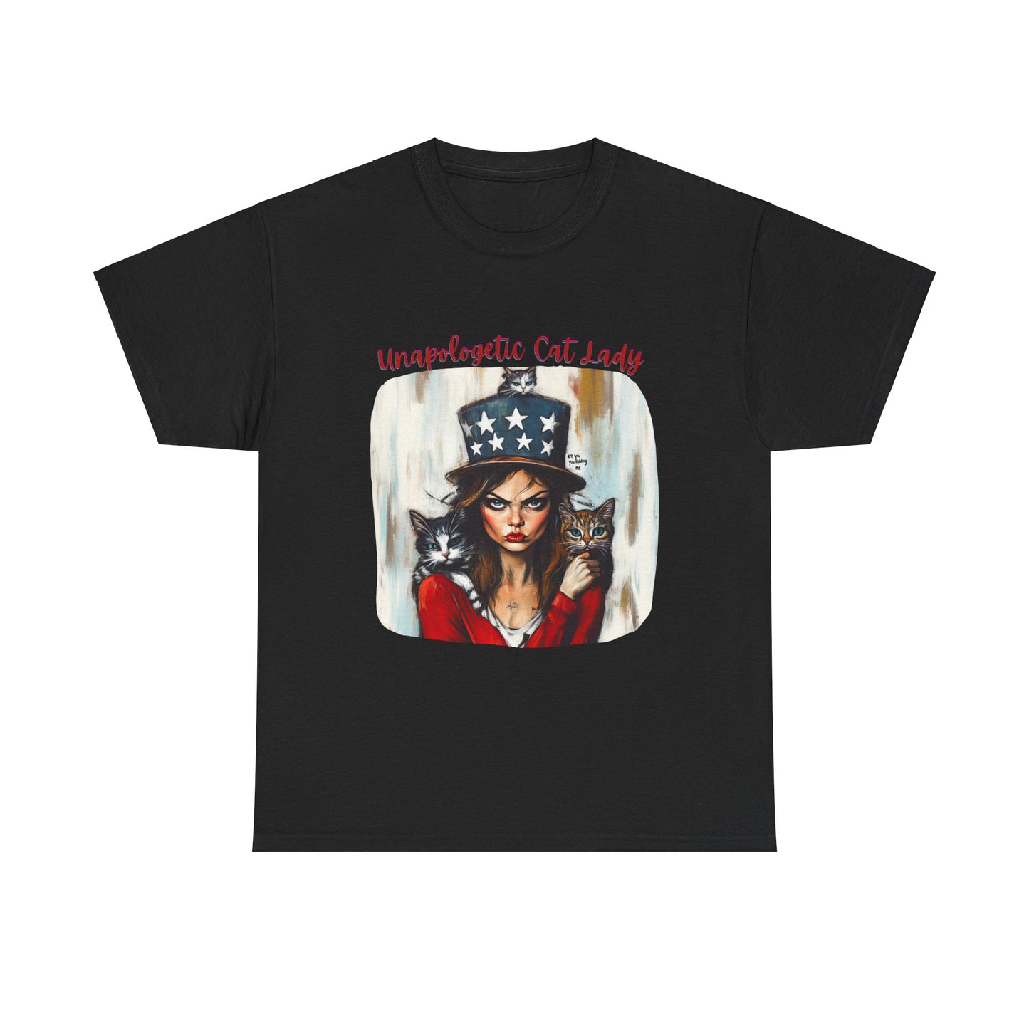 Childless Cat Lady Shirt - "Unapologetic Cat Lady" - , Say NO to Ignorance - Unisex Heavy Cotton Tee
