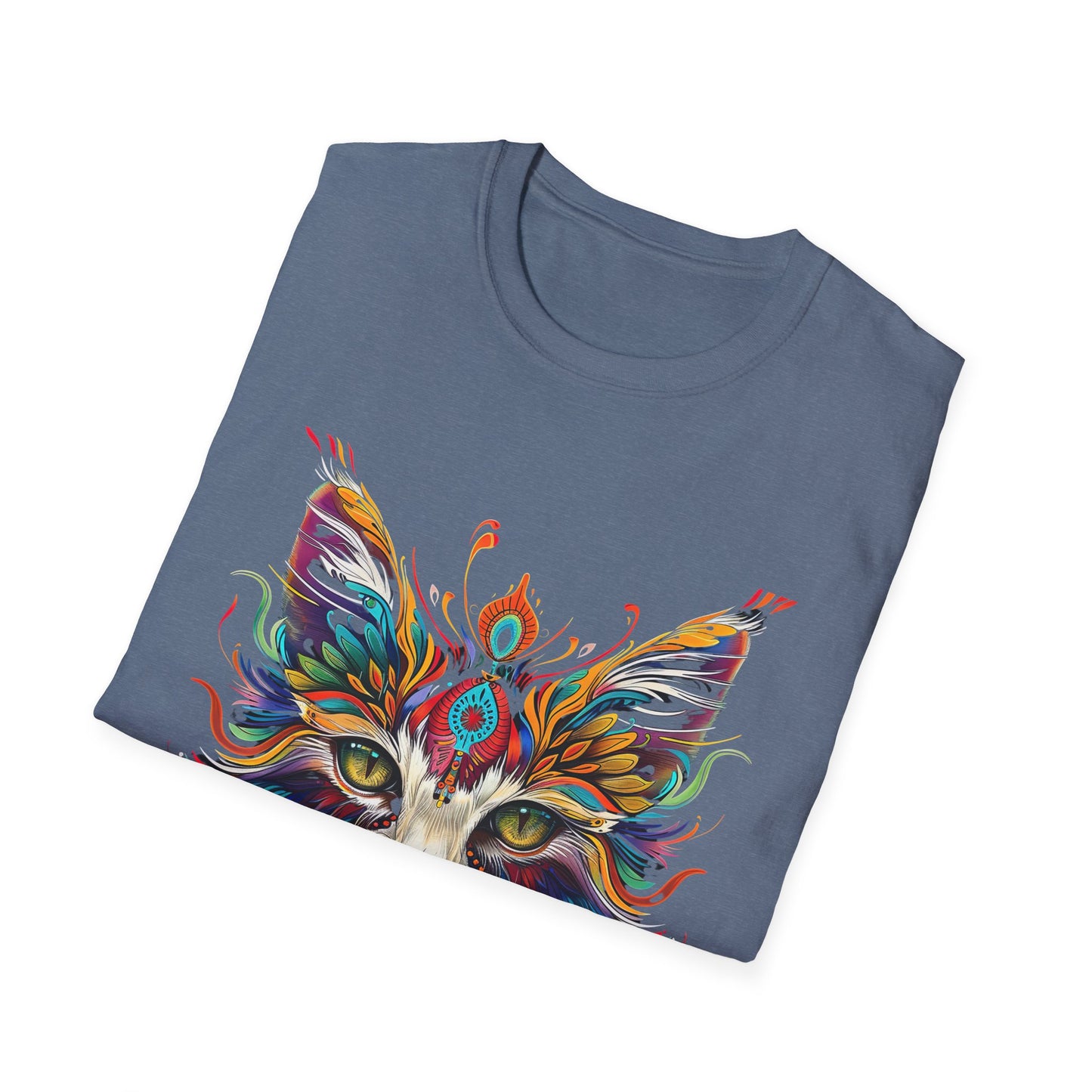 KAHU Cat Shirt, Special Cat Lover's Graphic Tee Graphic Unisex T- Shirt, T-Shirt Cat Lovers Gift Softstyle T-Shirt Tee Teeshirt Stylized Cat