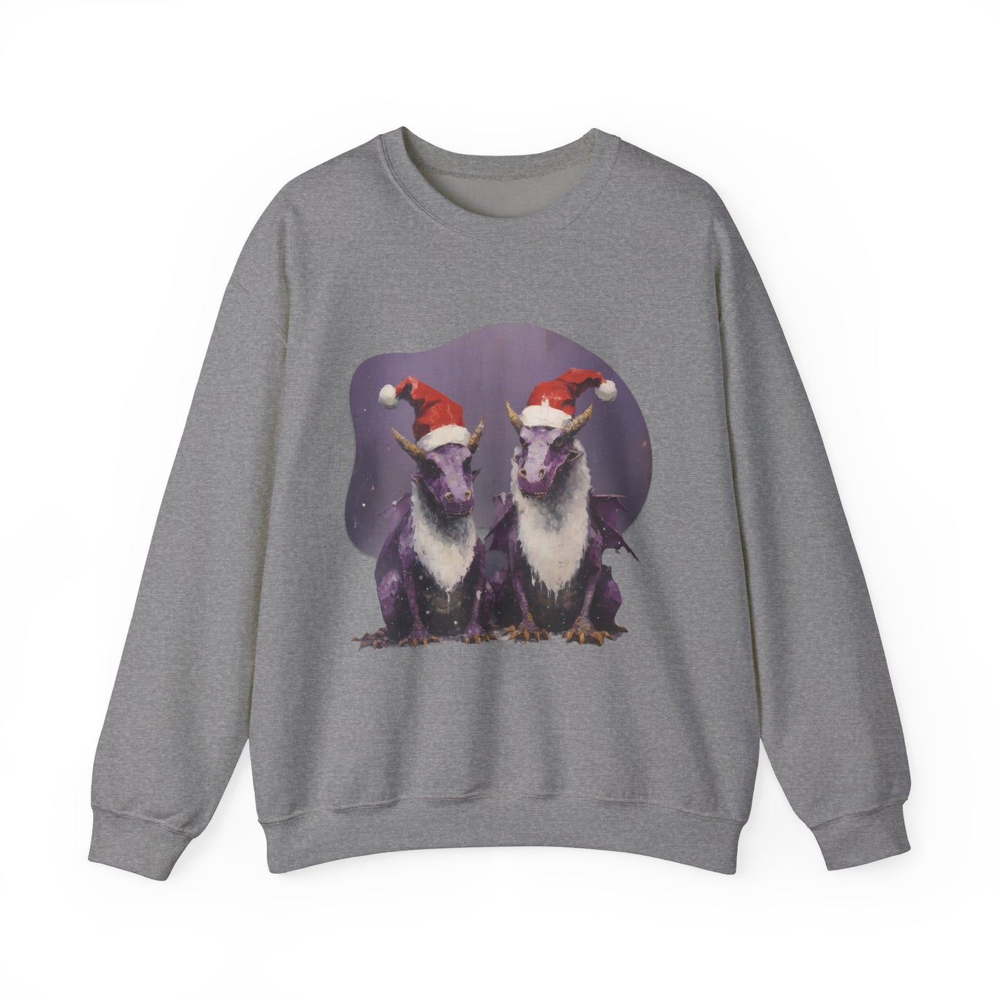 Christmas Dragons, Holiday Dragons with Santa Hat, Gift Shirt Dragon Gifts, Holiday Cheer Shirt, Unisex sweatshirt