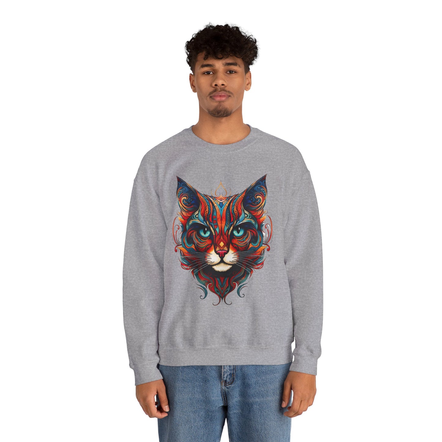 Exotic Orange Tabby Cat Sweatshirt, Cat Lovers Gift, Kitty Cat Shirt Unisex Sweatshirt Sweat Shirt, Many Colors
