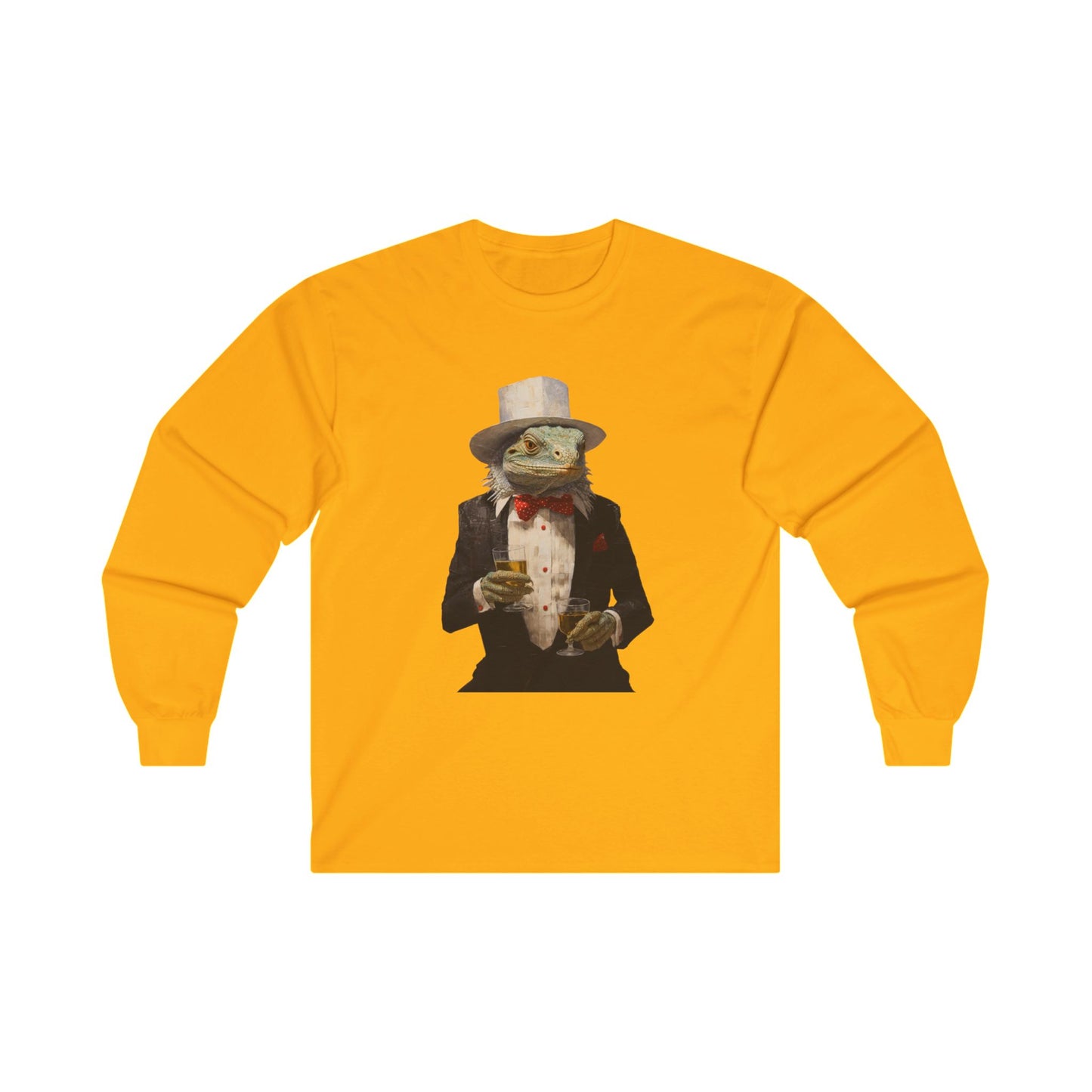 Cocktail Charlie, Drinking, Cocktails Iguana, Reptile Shirt, Drinking Celebration Gift, Bar Gift, Long Sleeve T-shirt Ultra Cotton Long Sleeve Tee T-Shirt