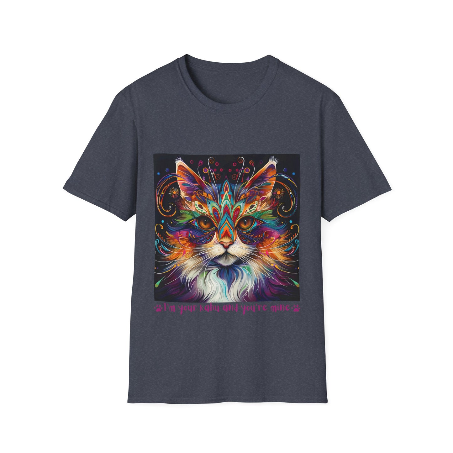 KAHU Cat Shirt, "I'm your Kahu and you're mine" Kahu, Cat Lover's Graphic Tee Graphic Unisex T- Shirt, T-Shirt Cat Lovers Gift Softstyle T-Shirt Tee Teeshirt Stylized Cat