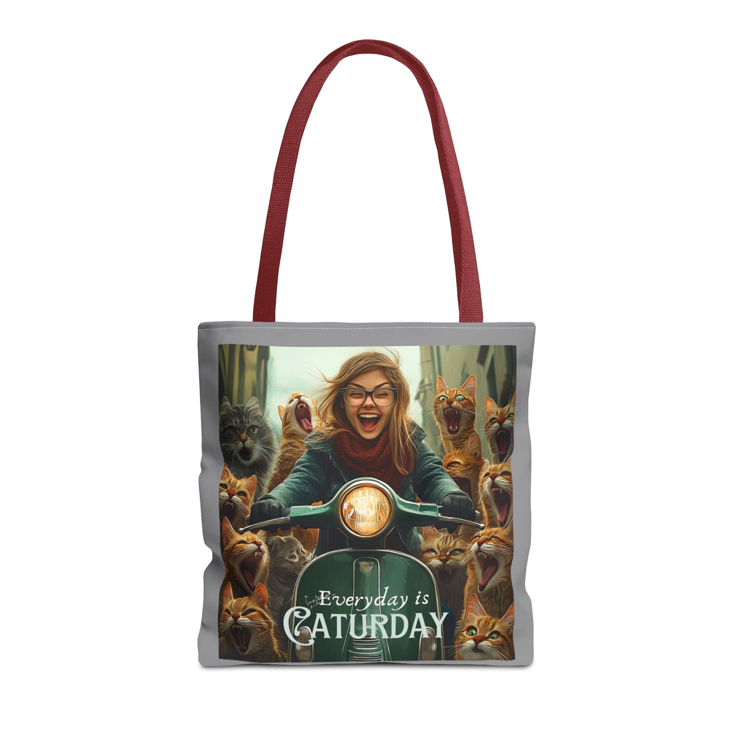 "Every Day is Caturday" Childless Cat Lady Tote Bag - Childless Cat Lady Tote Bag (AOP)