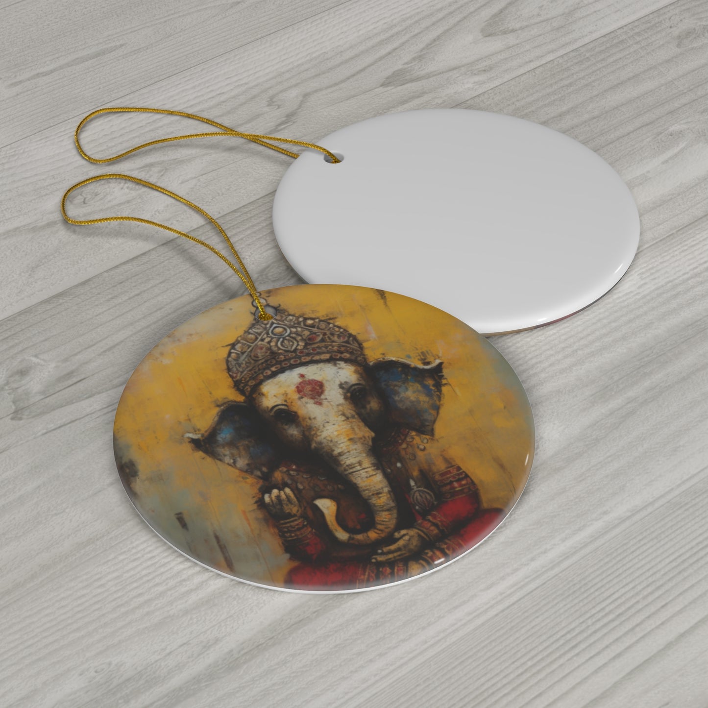 Ganesh Ganesha Yoga, Spiritual Ceramic Ornament Gift, Remover of Obstacles Consciousness Reiki Hindu, Meditation
