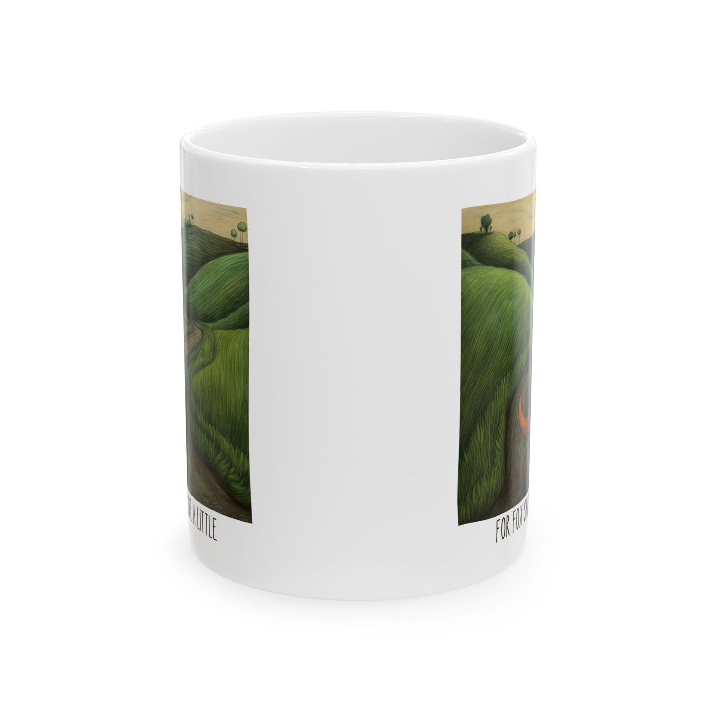 For Fox Sake, Live a Little... Red Fox on a Bicycle, Cycling, Christmas Gift Mug, Red Fox Lover Bicycle Cycling Enthusiast Printed Ceramic Mug 11oz