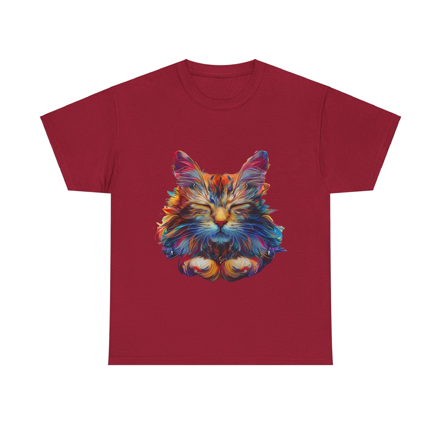 Meditating Cat, Zen Cat, Cat Gift Unisex Heavy Cotton Tee T-Shirt