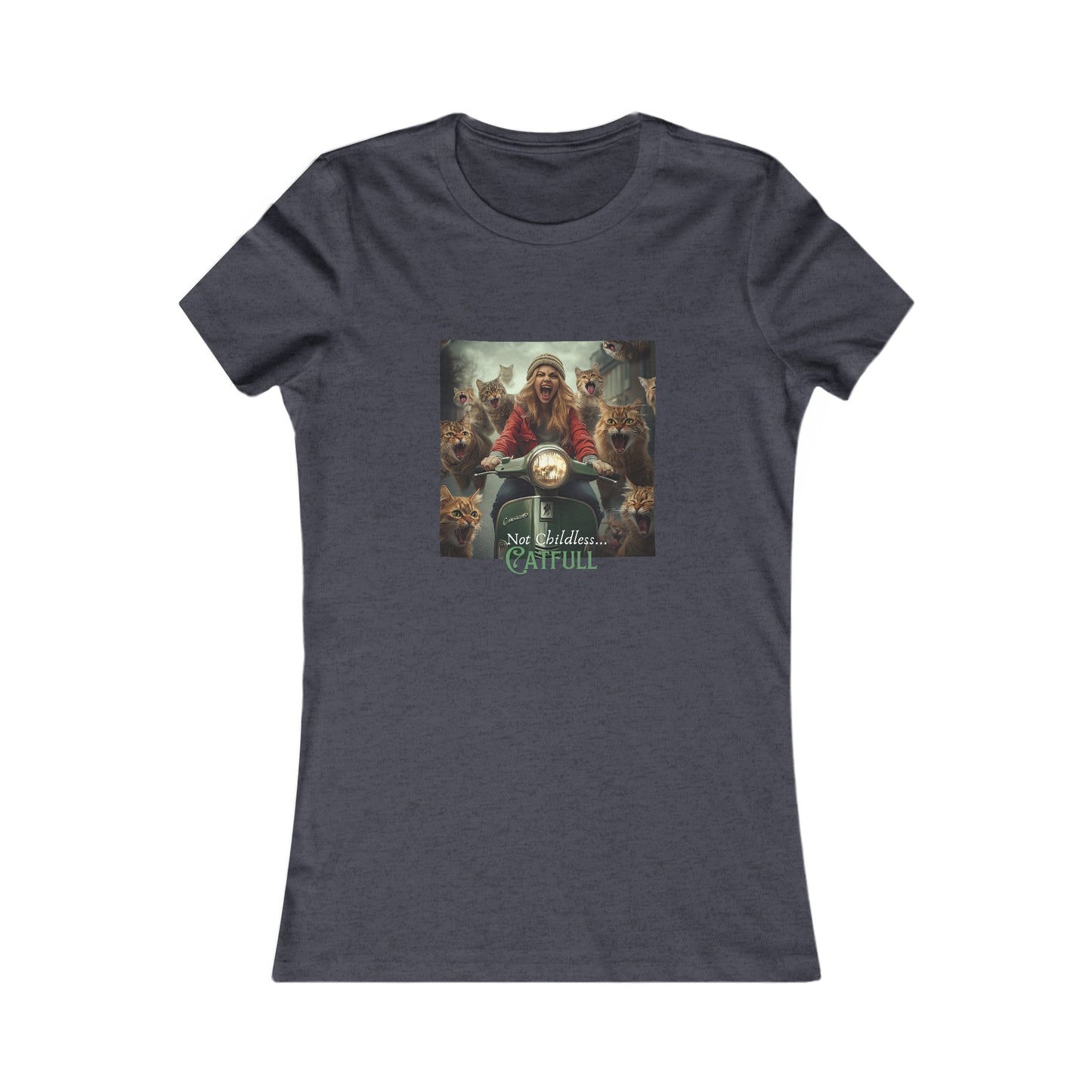 Not Childless - Catfull Cat Lady Shirt - - T-shirt, Ladies Cut Graphic Tees