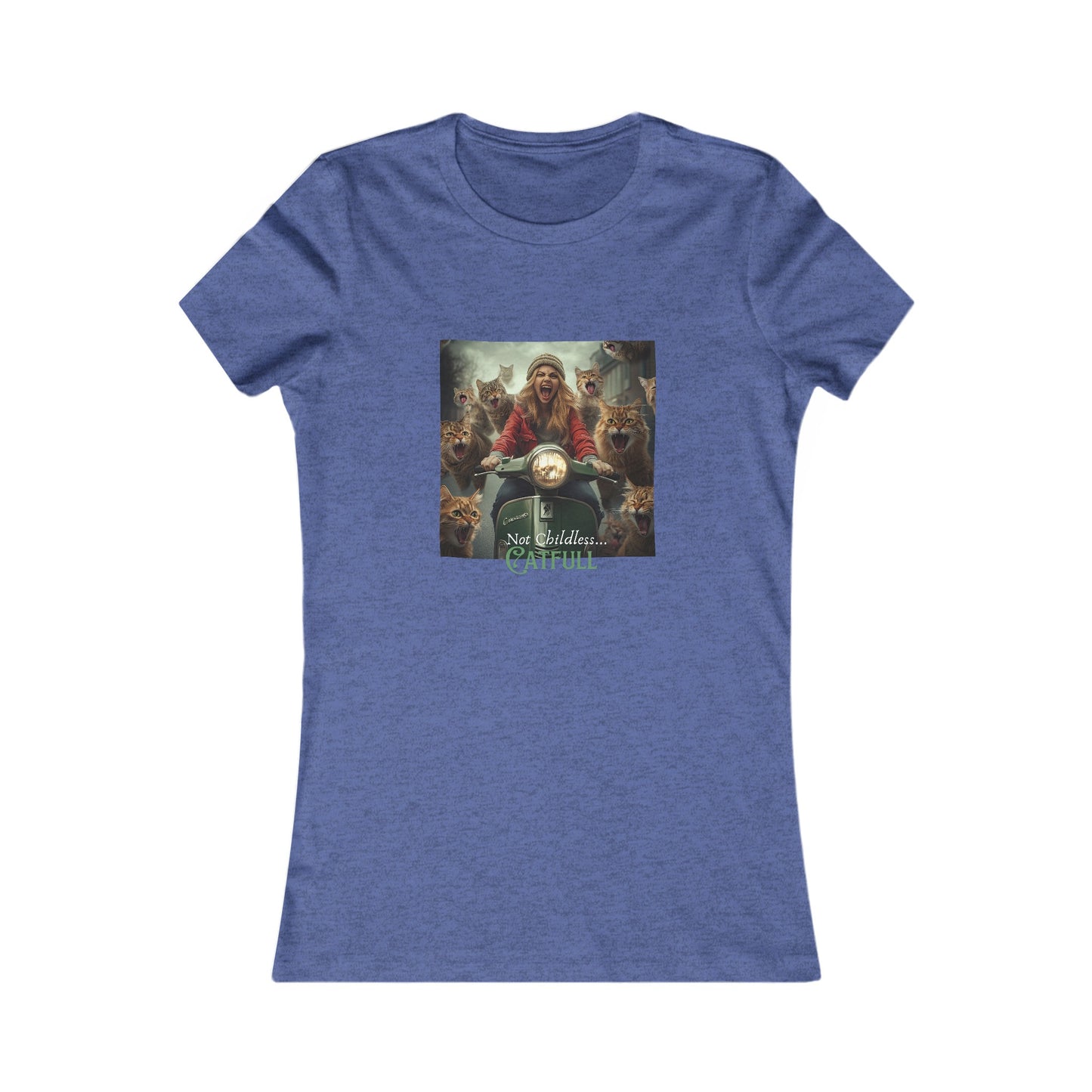 Not Childless - Catfull Cat Lady Shirt - - T-shirt, Ladies Cut Graphic Tees