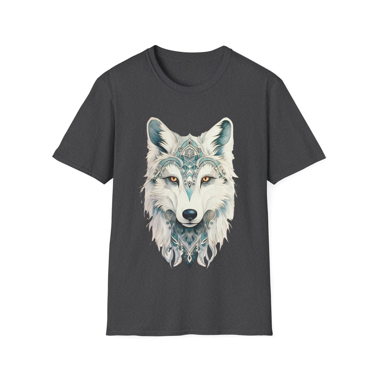 Snow Wolf, White Wolf Shirt, Lone Wolf Gift Unisex Tee Shirt, T-Shirt Wolf Totem Spirit Medicine Softstyle T-Shirt Tee Teeshirt