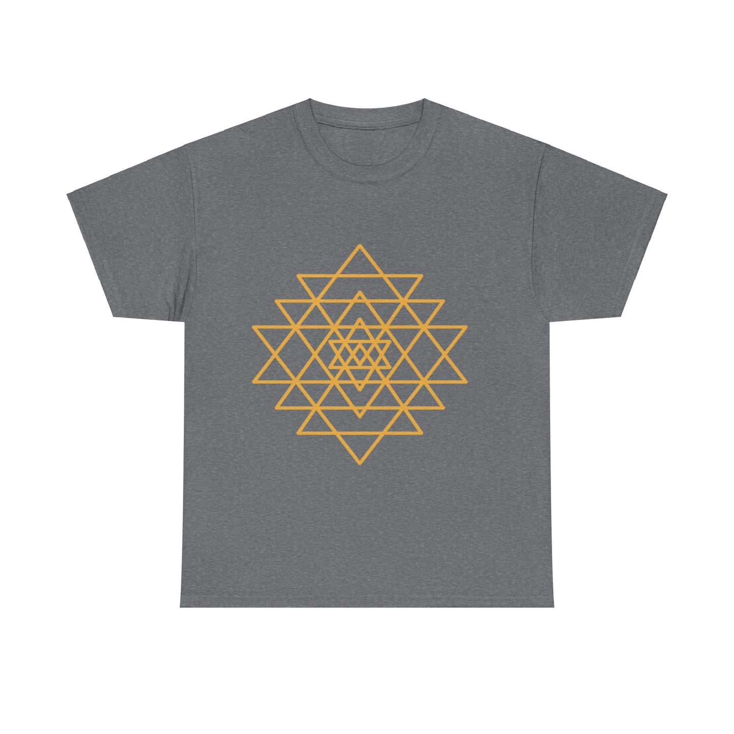 Sacred Geometry Sri Yantra, Shree Yantra, Shri Chakra Nava Chakra Shirt - Graphic Tee - Yoga, Zen, Hindu Gifts Unisex Heavy Cotton Graphic Tee T-Shirt