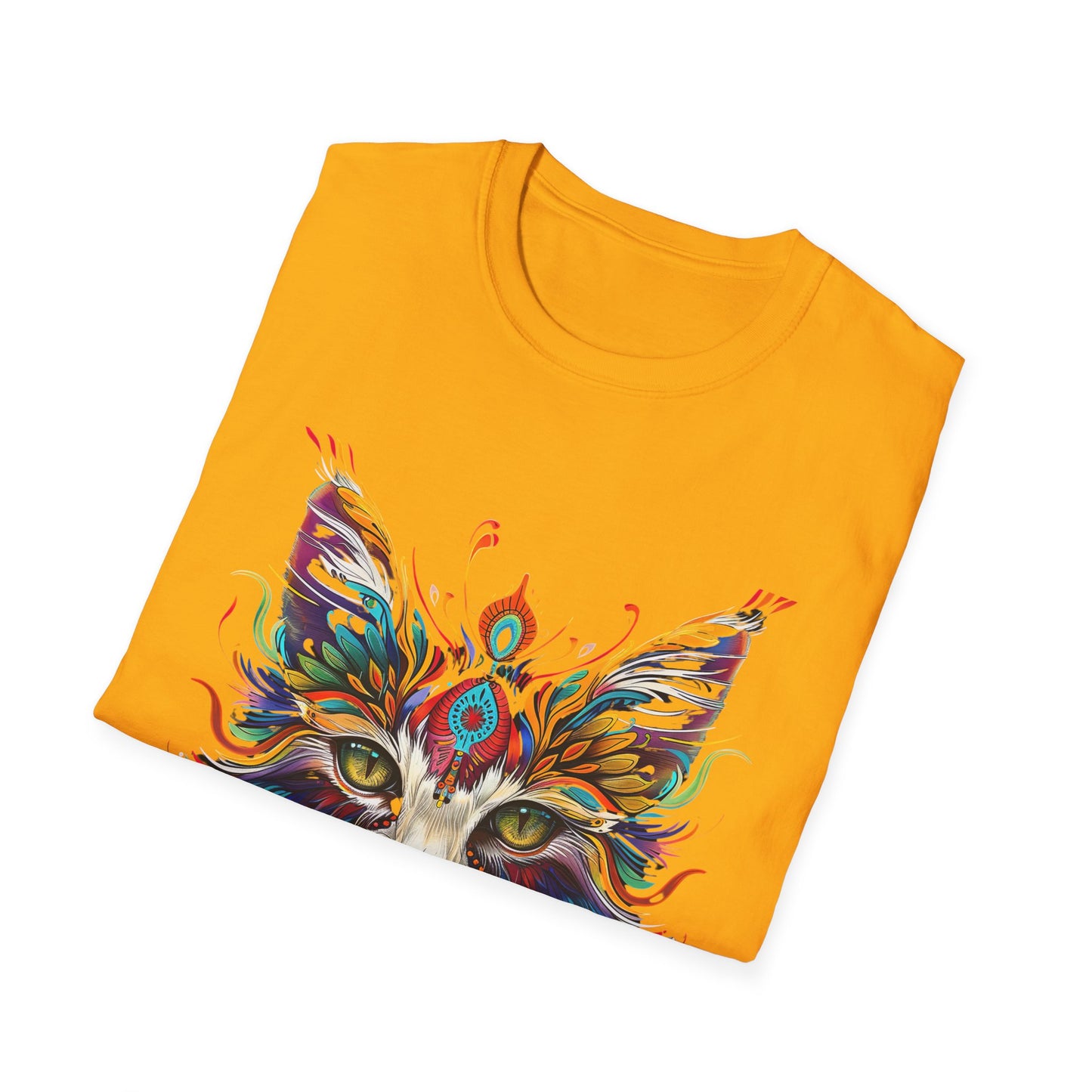 KAHU Cat Shirt, Special Cat Lover's Graphic Tee Graphic Unisex T- Shirt, T-Shirt Cat Lovers Gift Softstyle T-Shirt Tee Teeshirt Stylized Cat