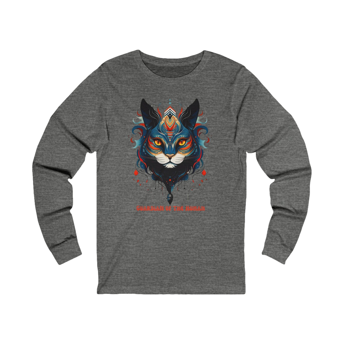 Guardian of the Human - Black Cat Shirt Cat, Lover's Gift Unisex Jersey Long Sleeve Tee Shirt, T-Shirt, Exotic Cat