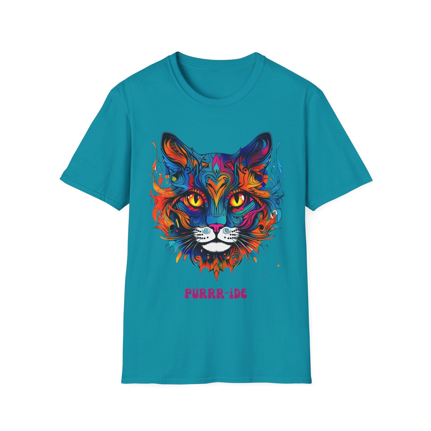 Pride - Purride Cat Shirt, Cat Lover's Christmas Gift Unisex Tee Shirt, T-Shirt Cat Lovers Gift Softstyle T-Shirt Tee Teeshirt LGBTQ+ Gift