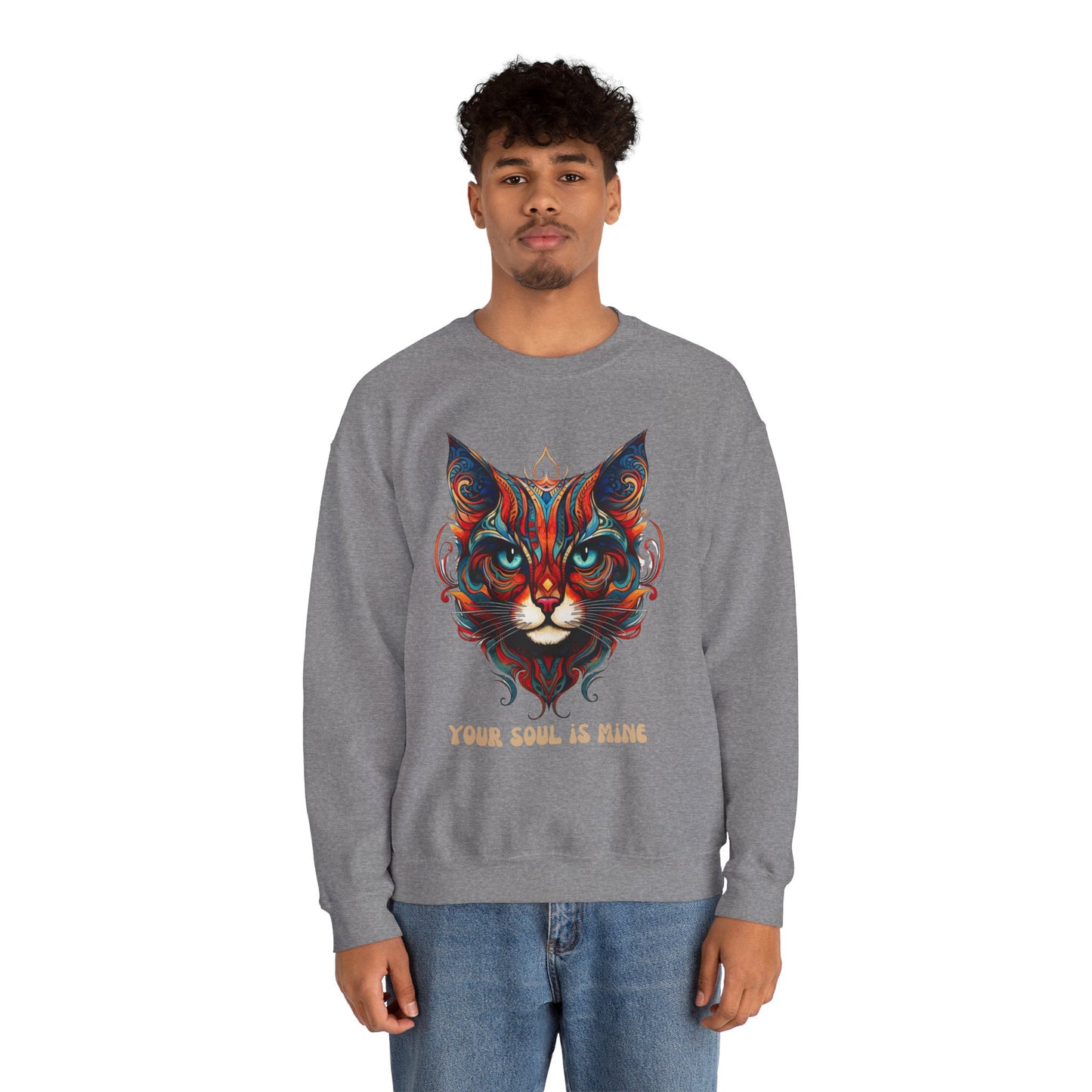 Your Soul is Mine Cat Sweatshirt, Cat Lovers Gift, Kitty Cat Christmas Shirt Unisex Sweatshirt Sweat Shirt, Many Colors