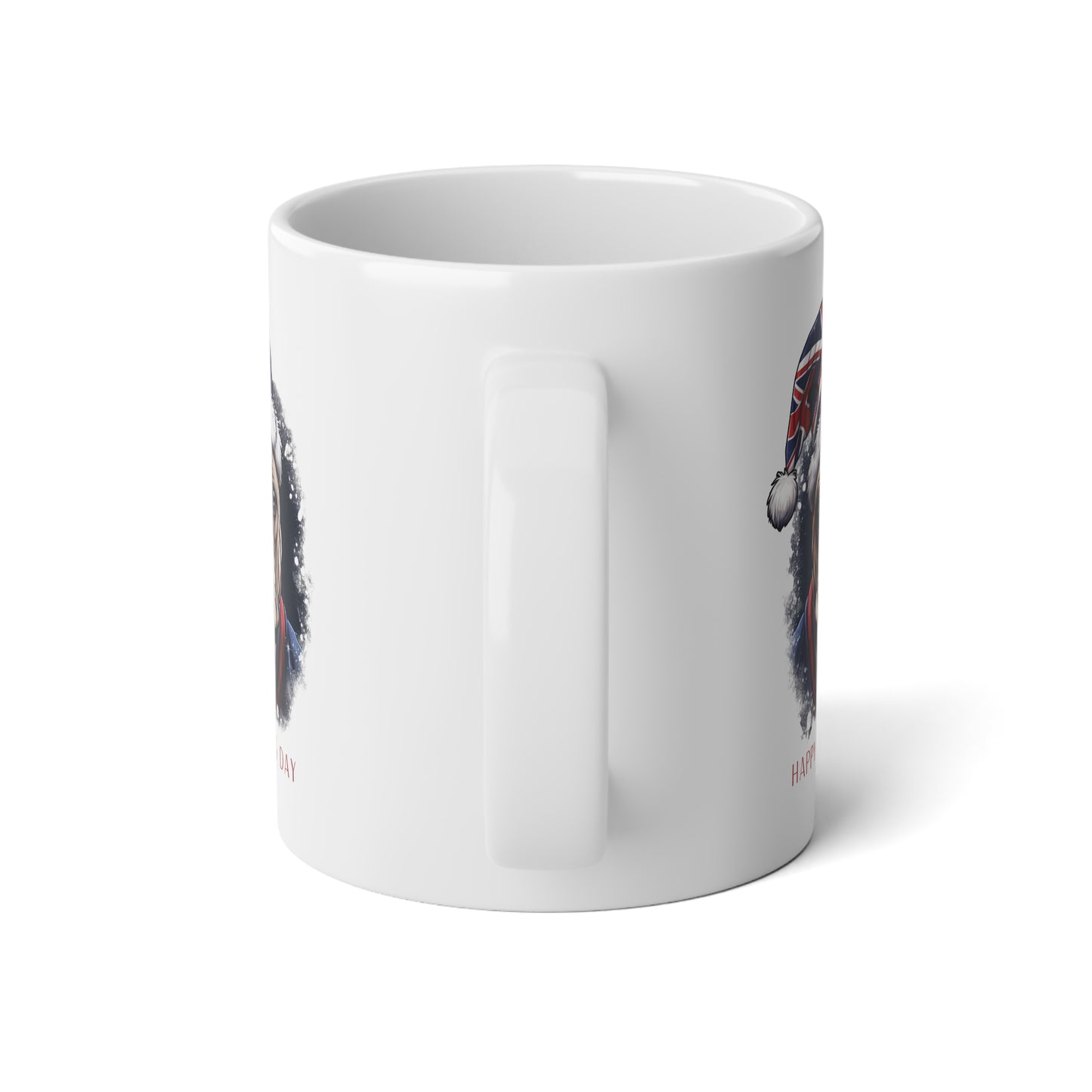 Boxing Day English Bulldog, Union Jack Gift Mug, Jumbo 20 oz Mug XL Size Mug