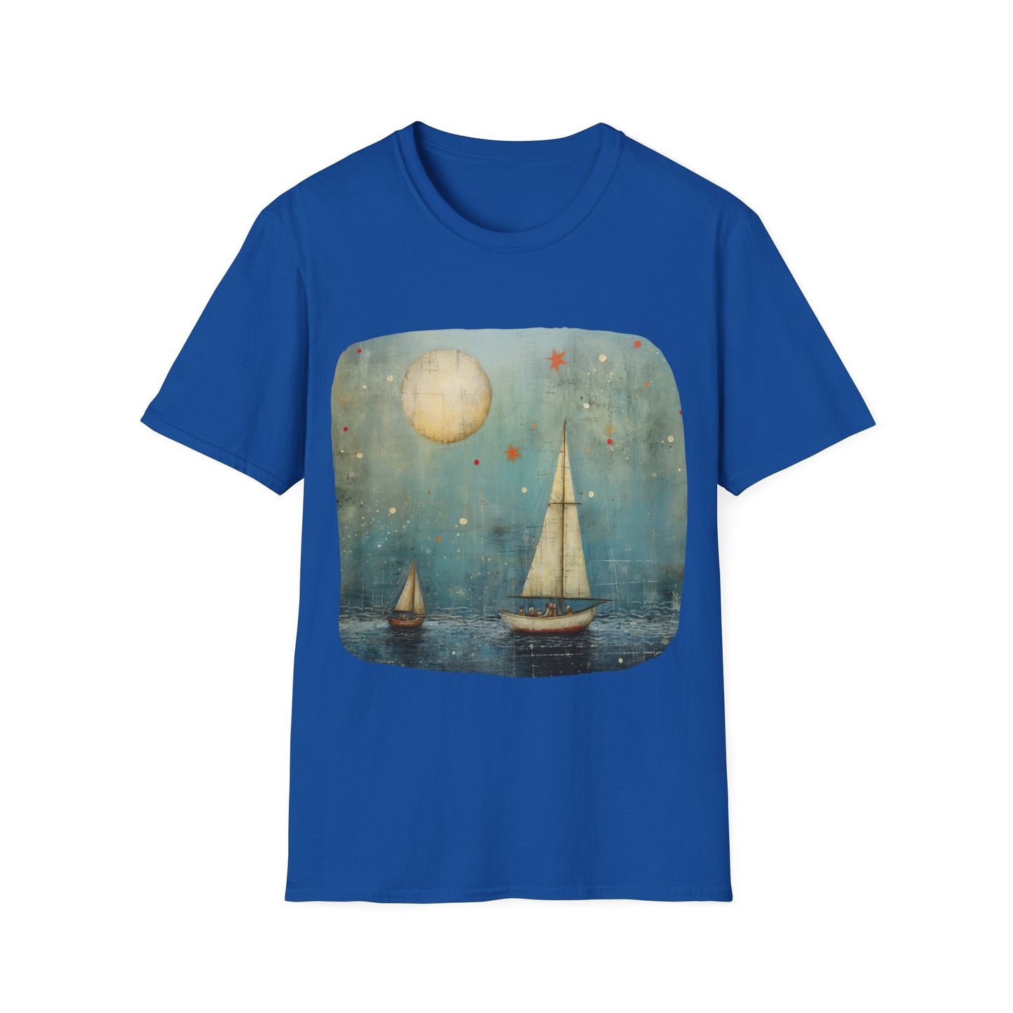 Nautical, Sailing Lover's Peaceful Seas Unisex Tee Shirt, T-Shirt Sailing Gift Softstyle T-Shirt Tee Teeshirt Nautical Florida Gift